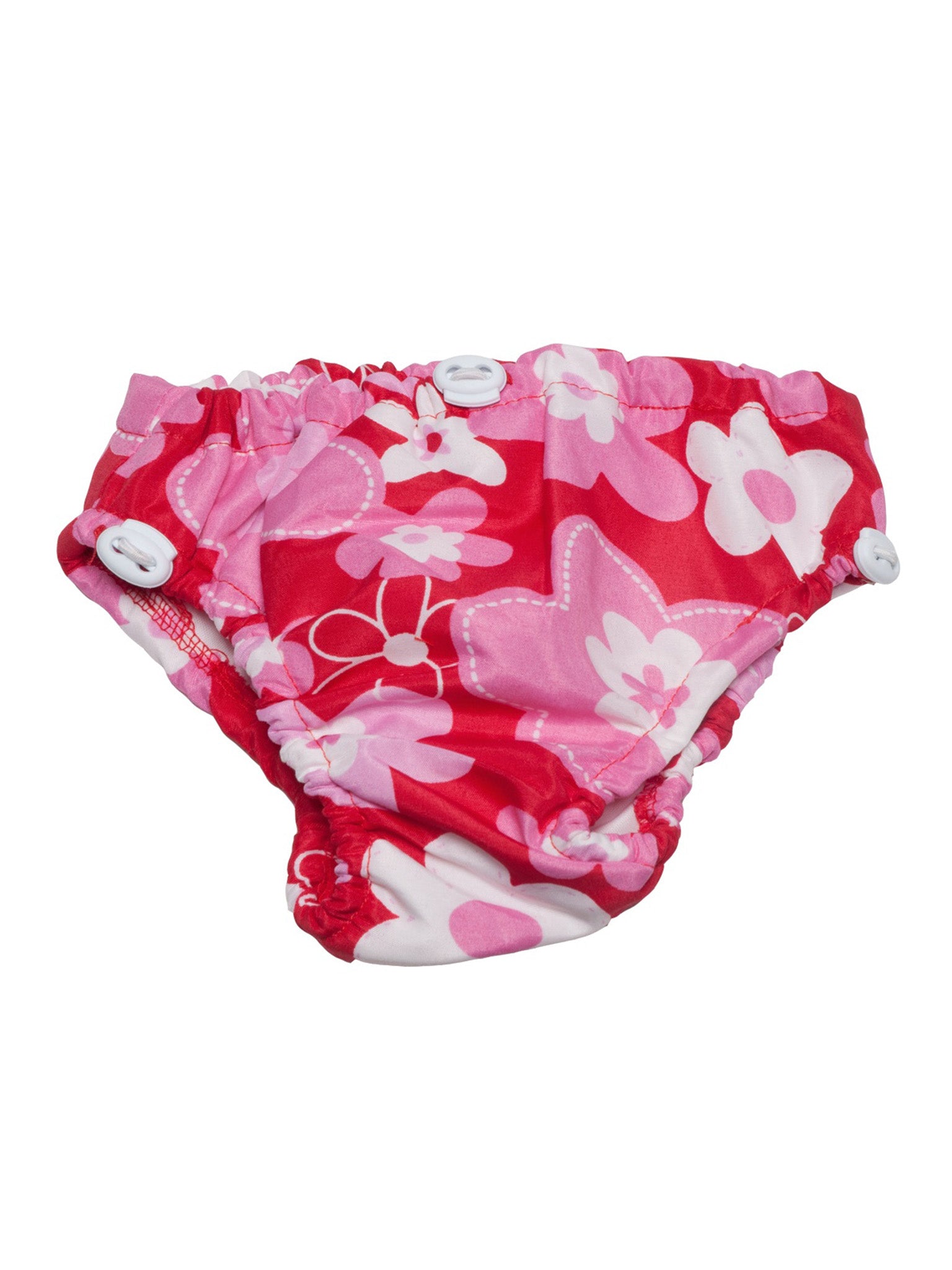 Adjustable Swim Diaper - Red Flowers