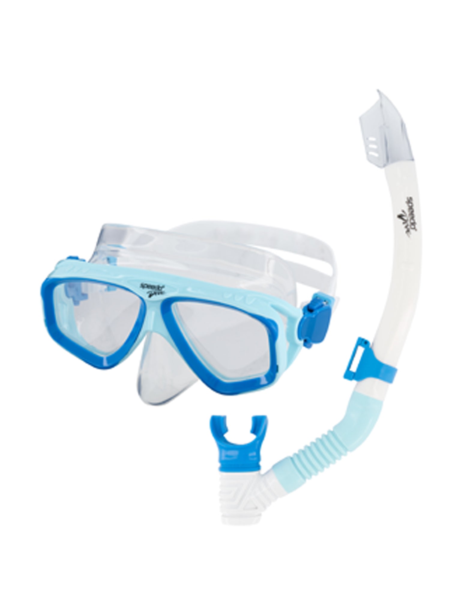 Ensemble masque et tuba de plongée Aventure pour adulte - Bleu