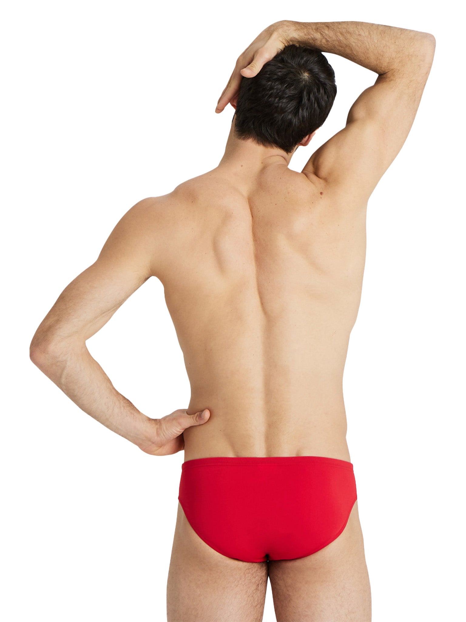 Brief de natation Team Solid pour hommes - Rouge
