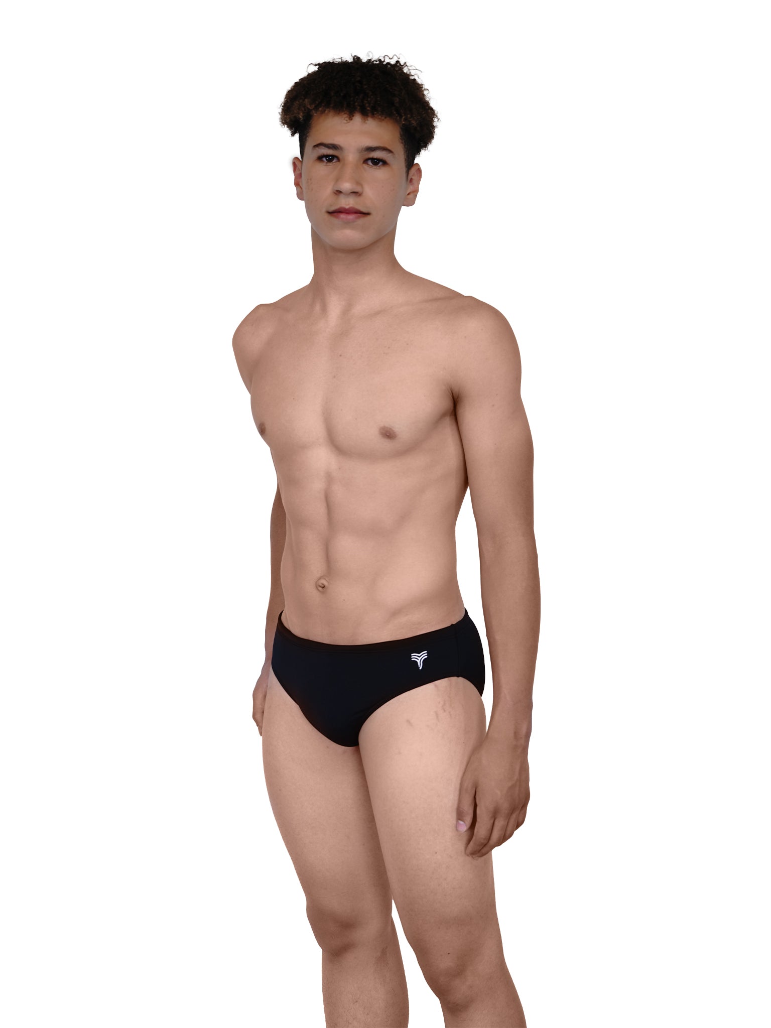 Brief de natation Solide pour hommes - Noir
