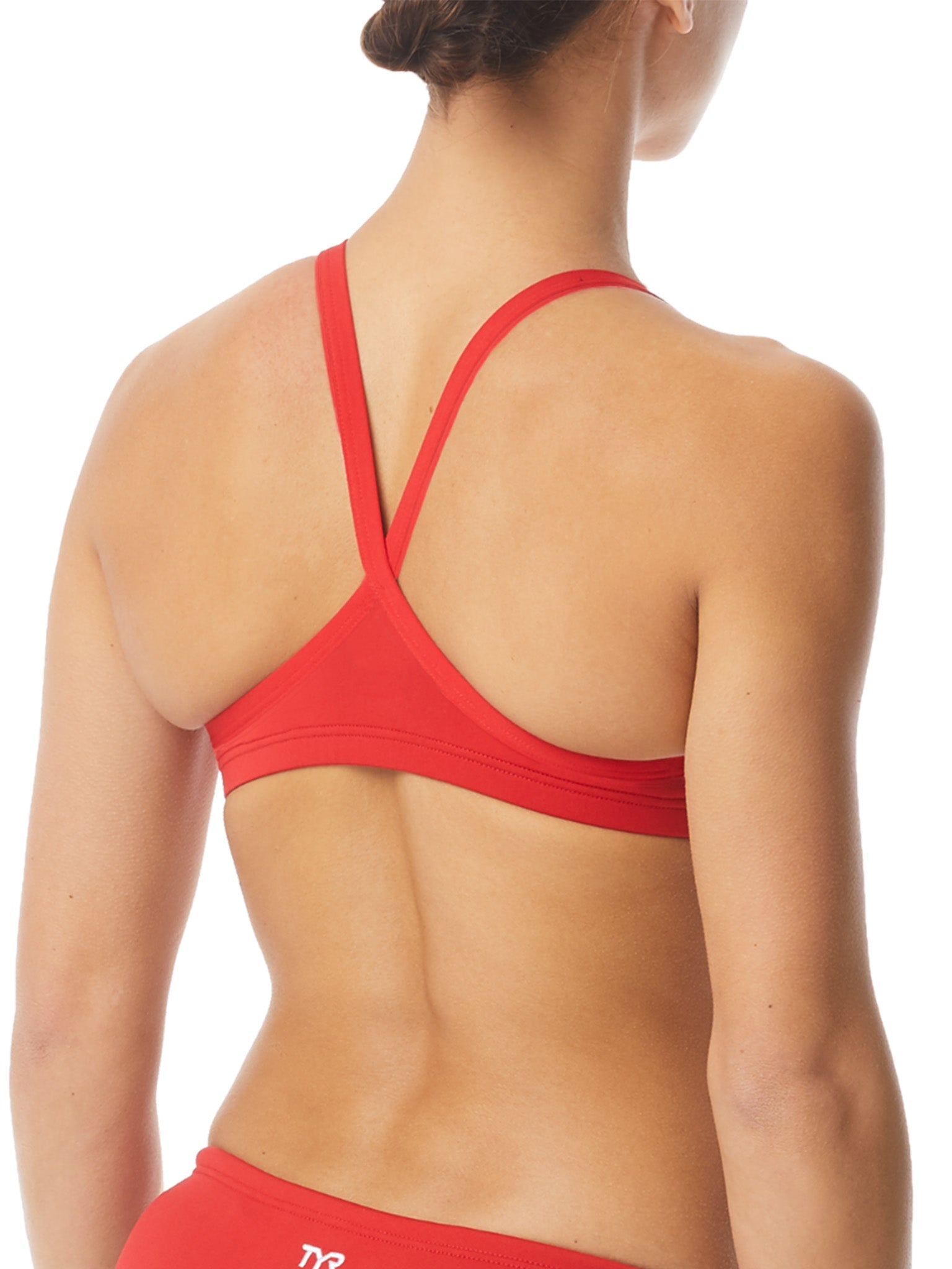 Women's Diamondfit Solid Swimsuit Top - Red