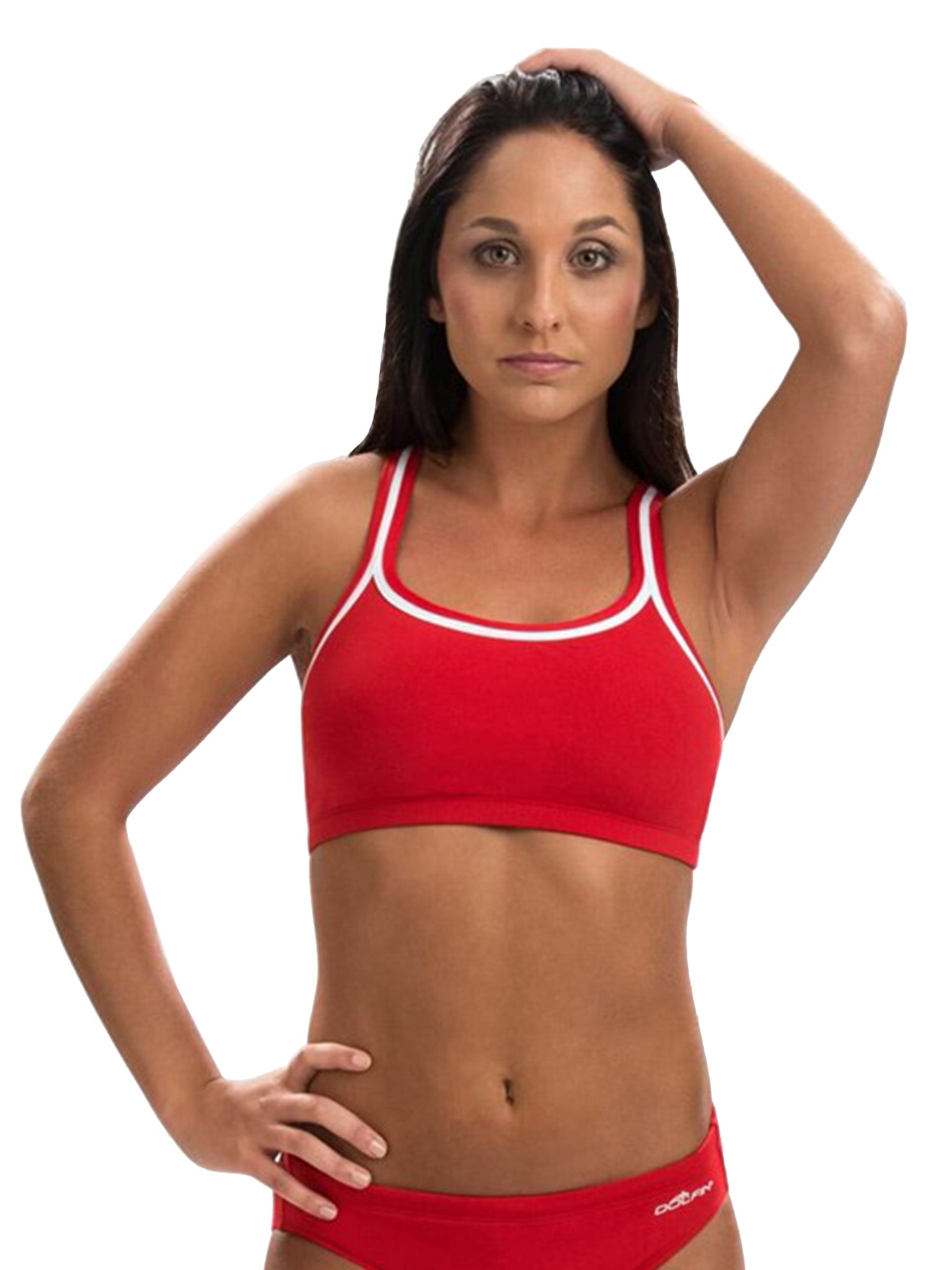 Haut de bikini Solid pour femmes - Rouge
