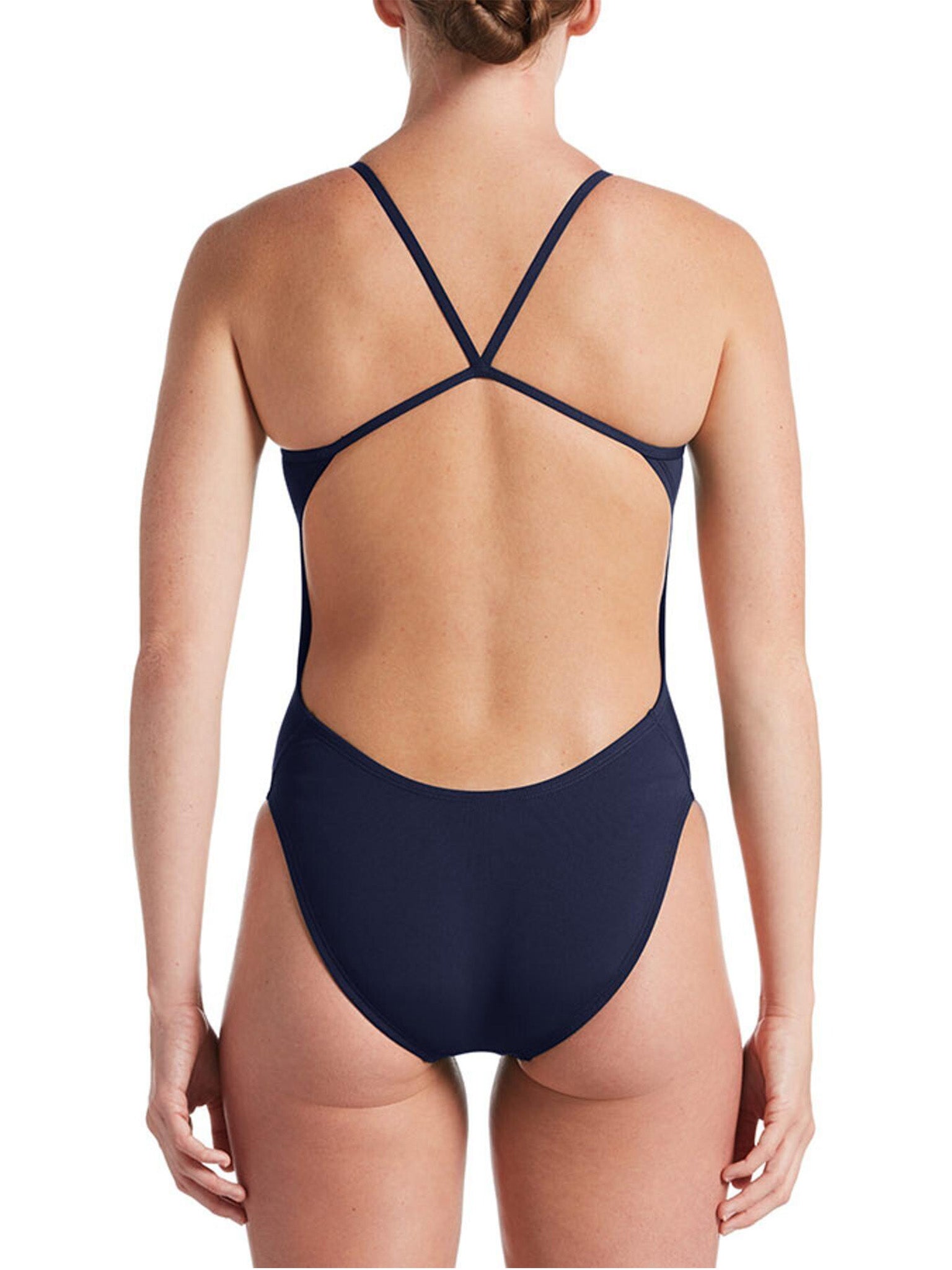 Maillot de bain une-pièce Poly Solid Cut-Out pour femmes - Bleu minuit