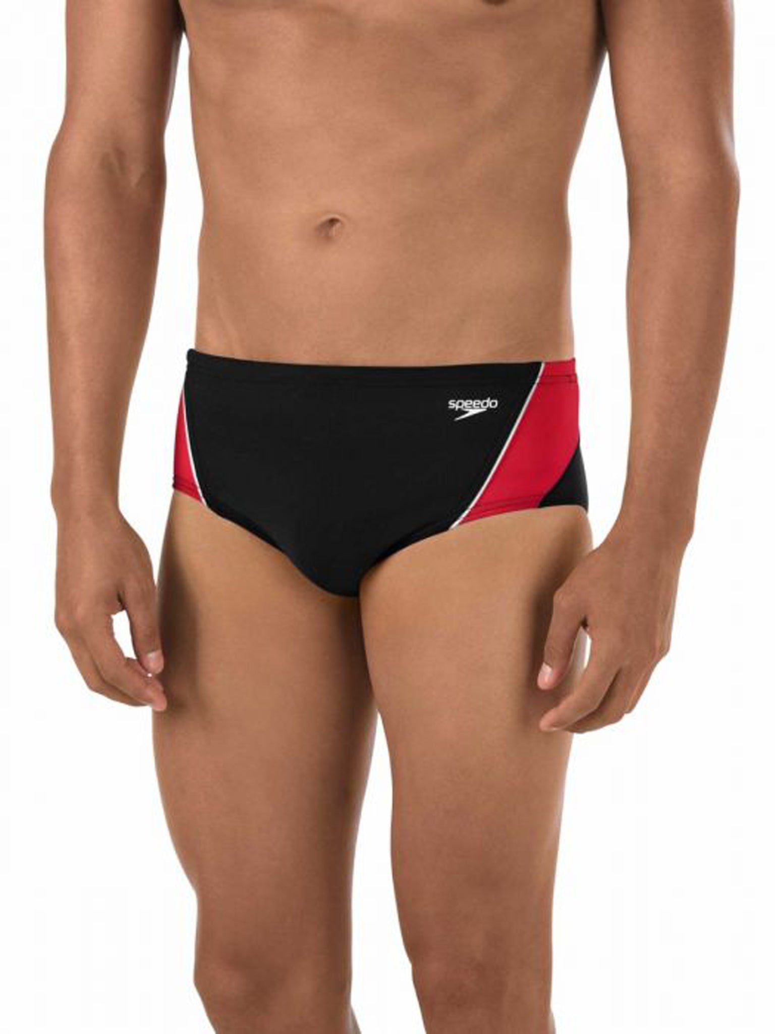 Brief de natation Launch Splice pour hommes - Noir/Rouge