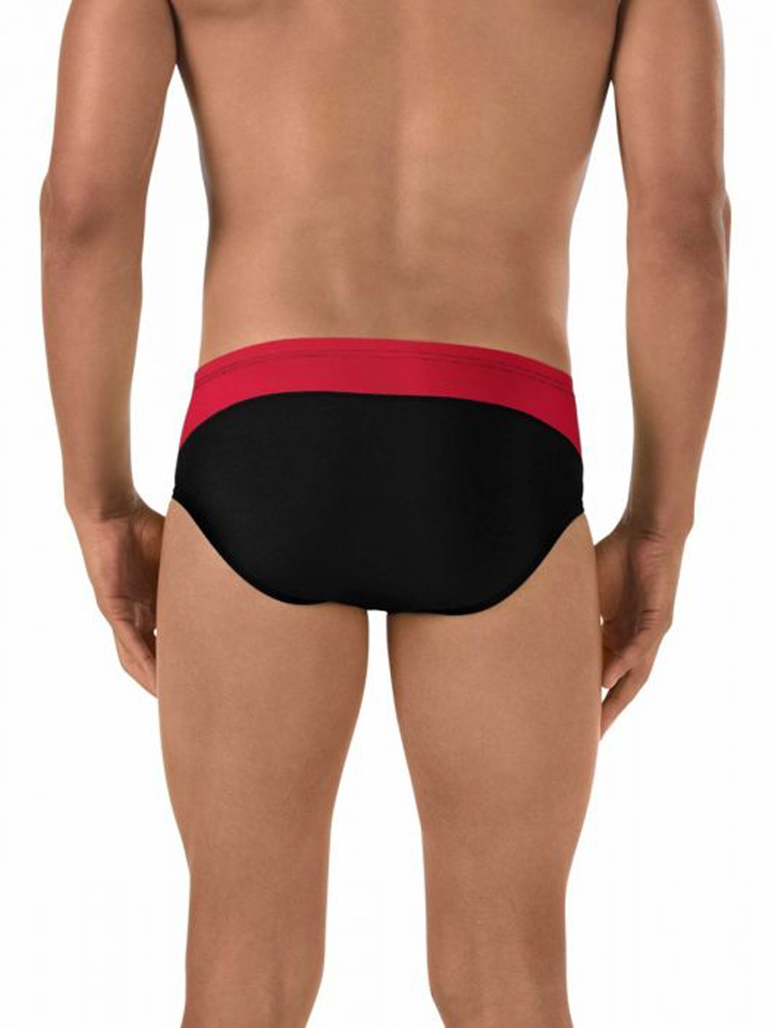 Brief de natation Launch Splice pour hommes - Noir/Rouge