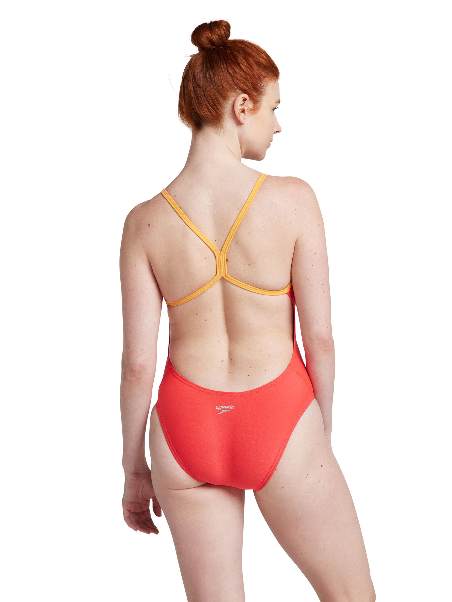 Women's Colorblock One Back One Piece Swimsuit - Red