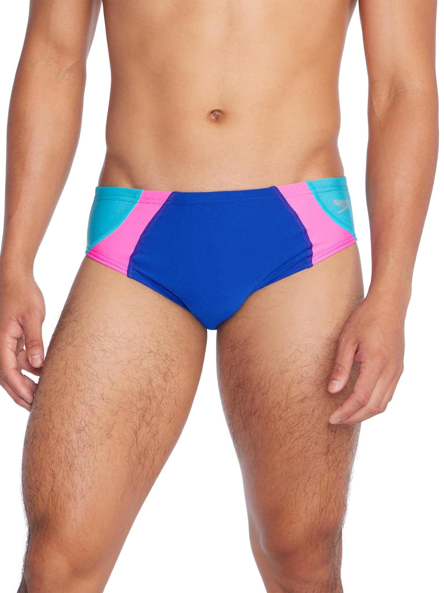 Men's Dual Colorblock One Brief Swimsuit - True Cobalt