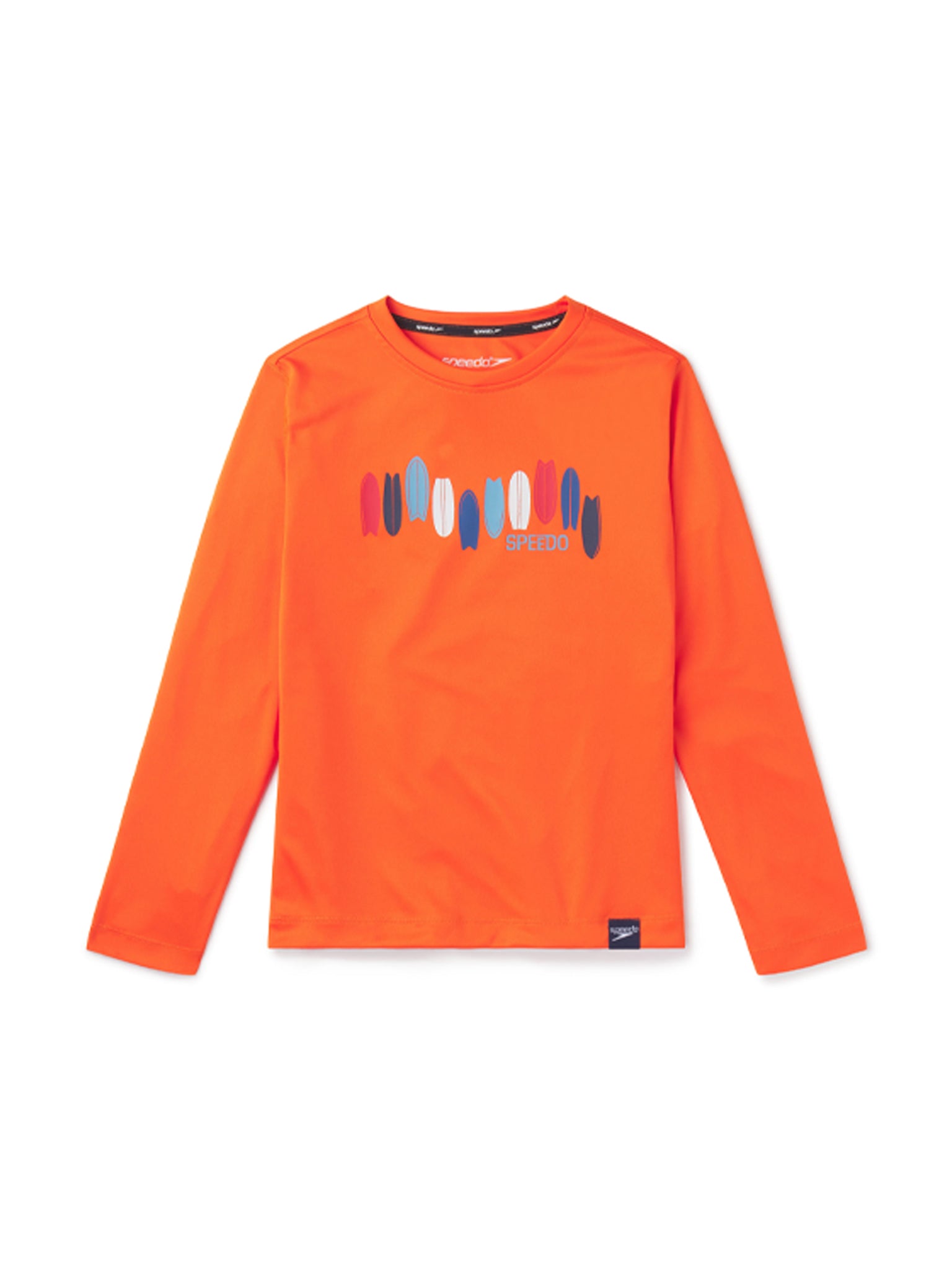 T-Shirt de natation à manches longues Graphique pour enfants - Orange