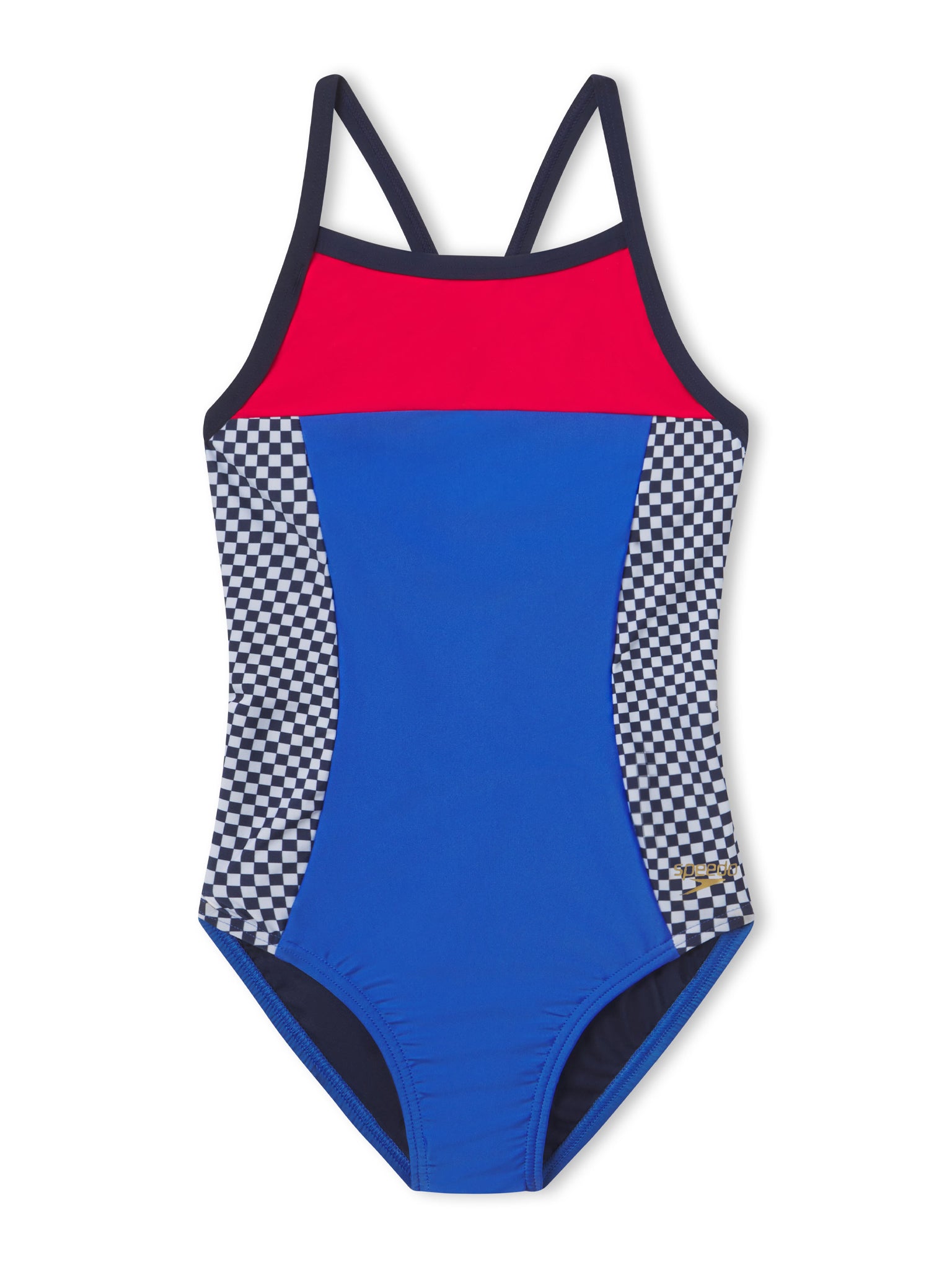 Maillot de bain une-pièce Colorblock Propel Back pour femmes - True Cobalt/Red