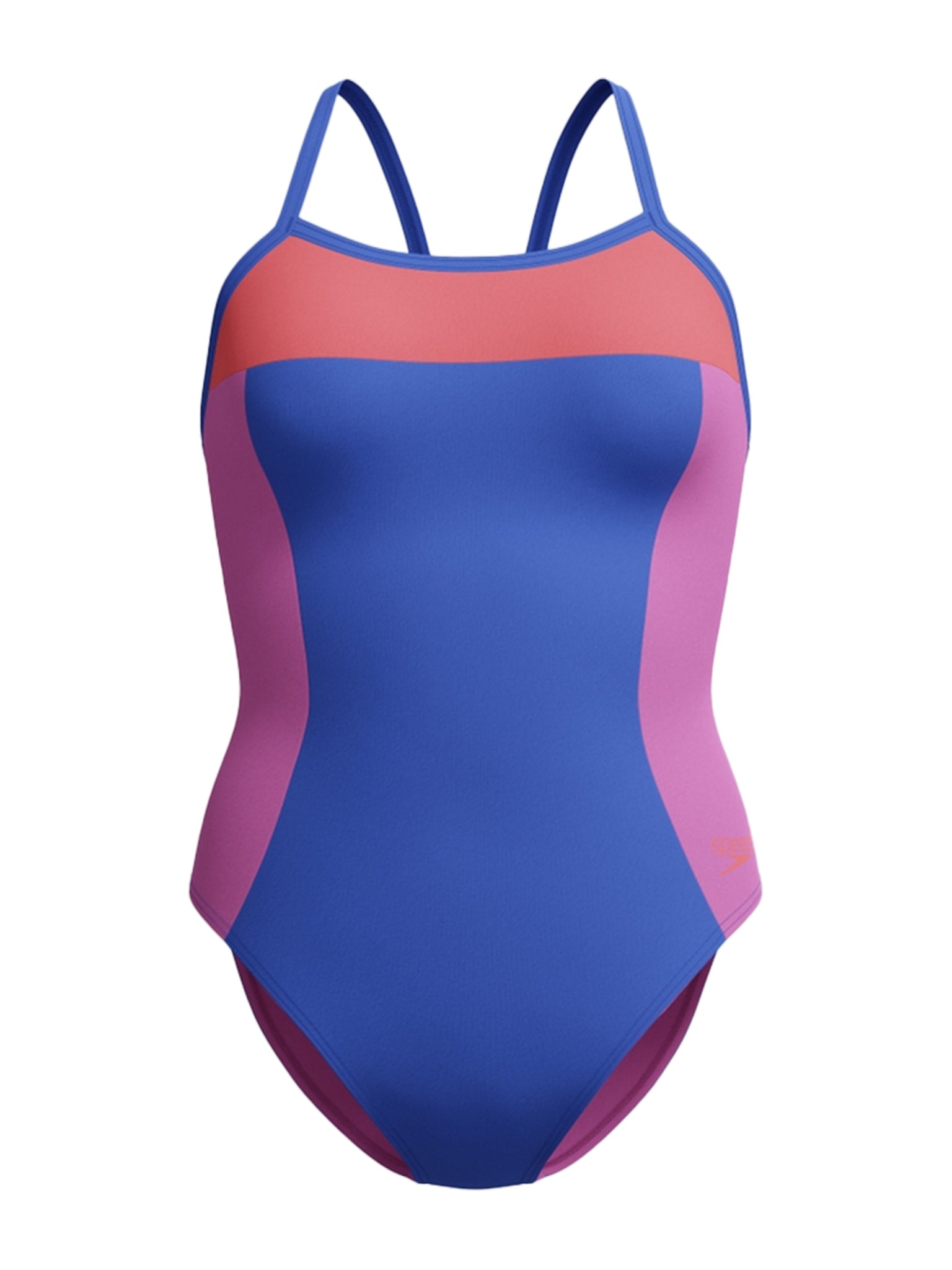 Women's Colorblock Propel Back One Piece Swimsuit - Cobalt Pop