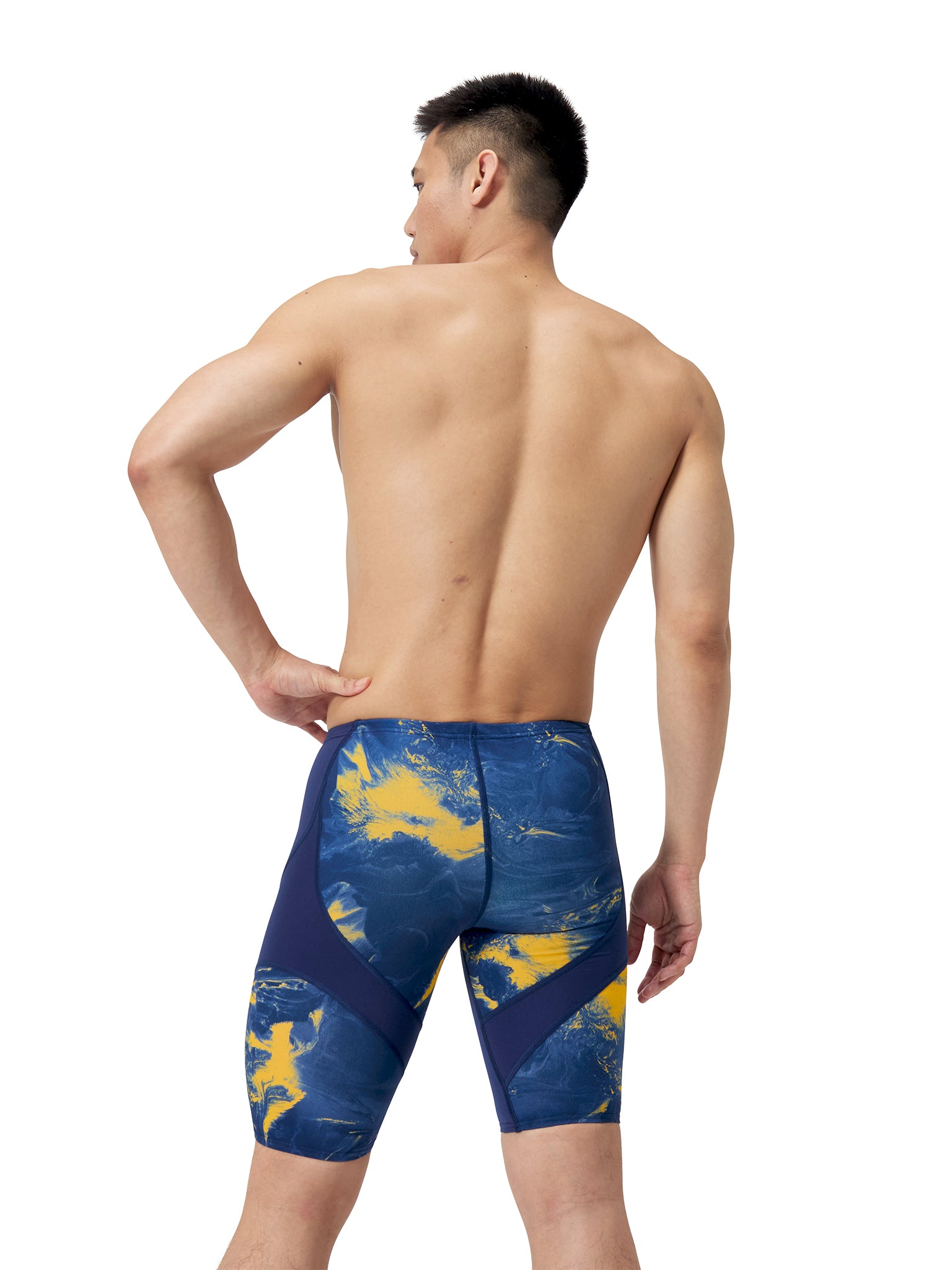Cuissard de natation Lunar Storm pour hommes - Marine/Or