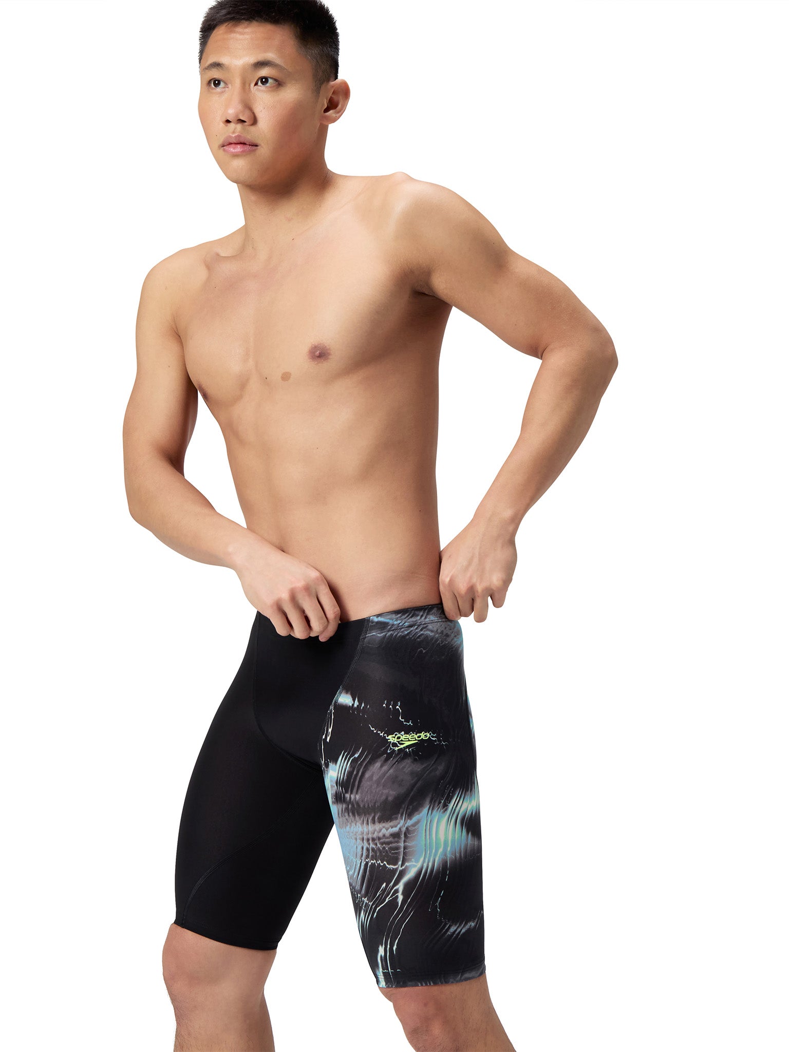 Maillot de compétition Fastskin LZR Pro 2.0 Jammer pour hommes - Electro Static/Noir
