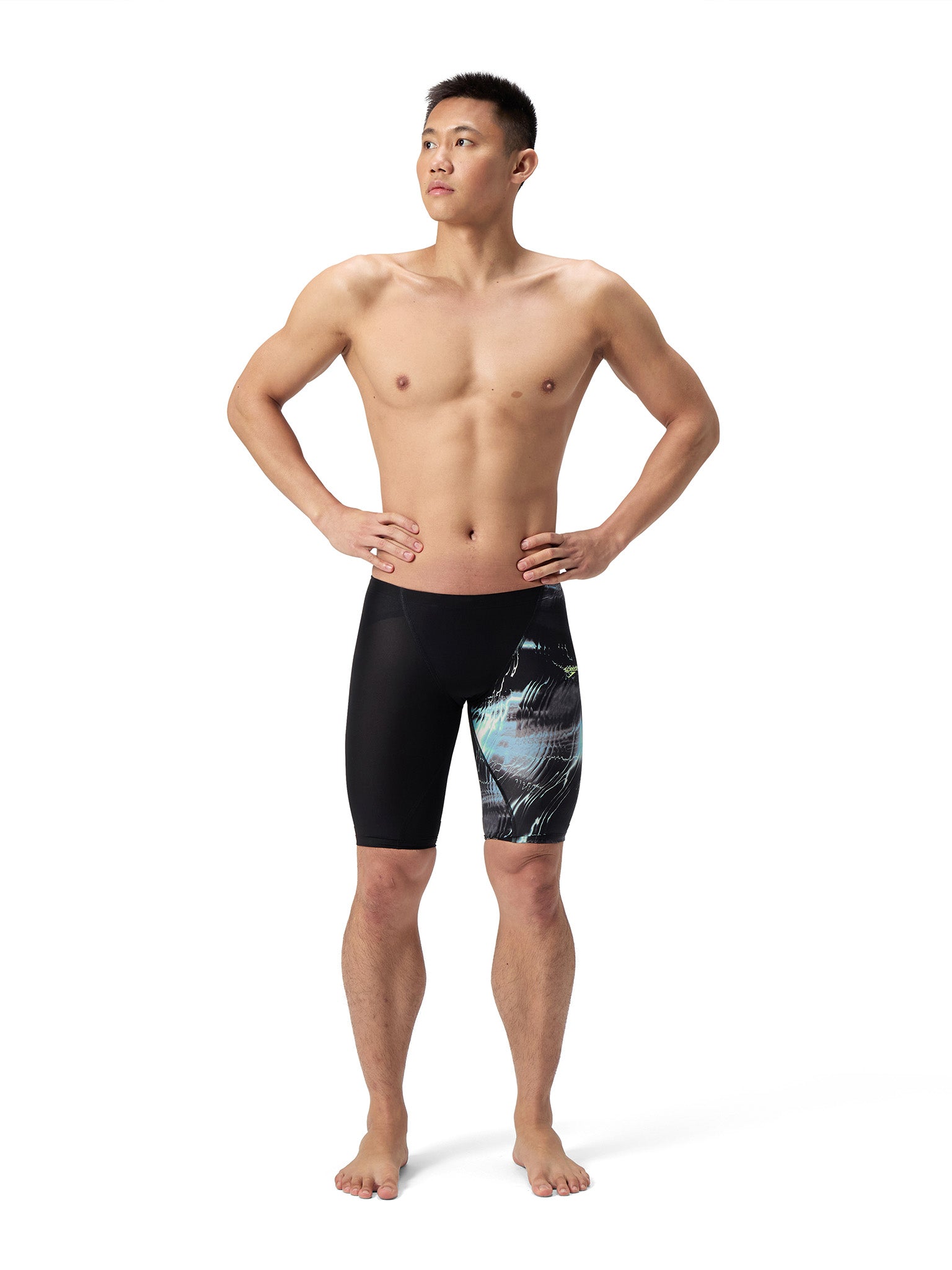 Maillot de compétition Fastskin LZR Pro 2.0 Jammer pour hommes - Electro Static/Noir