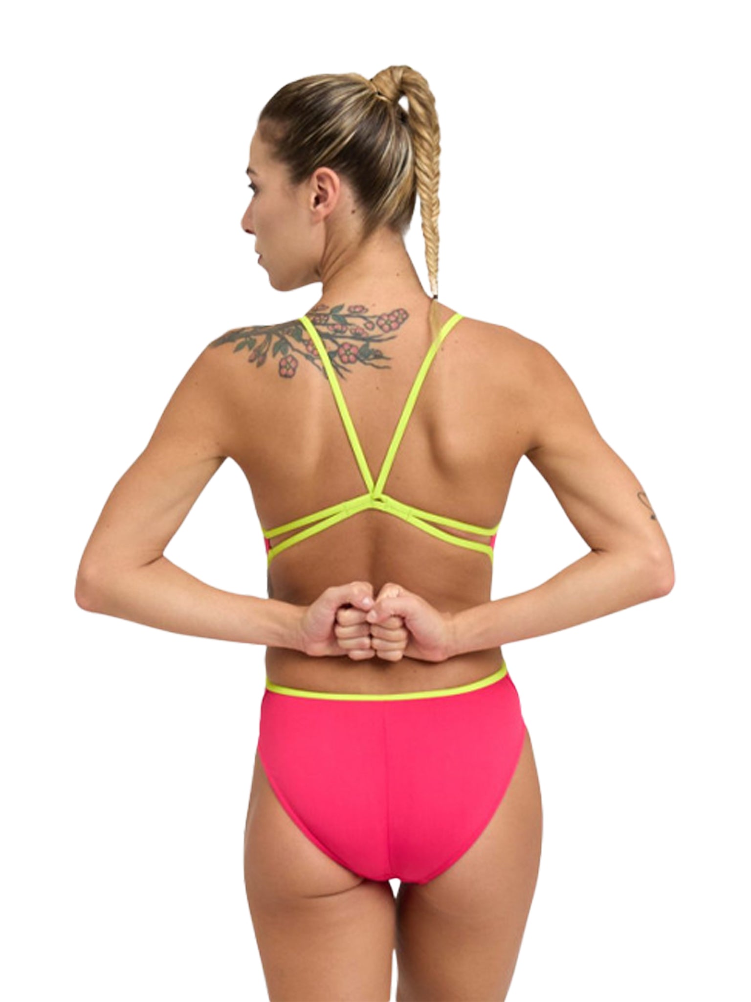Women&#39;s Swimsuit - Lace Back Solid