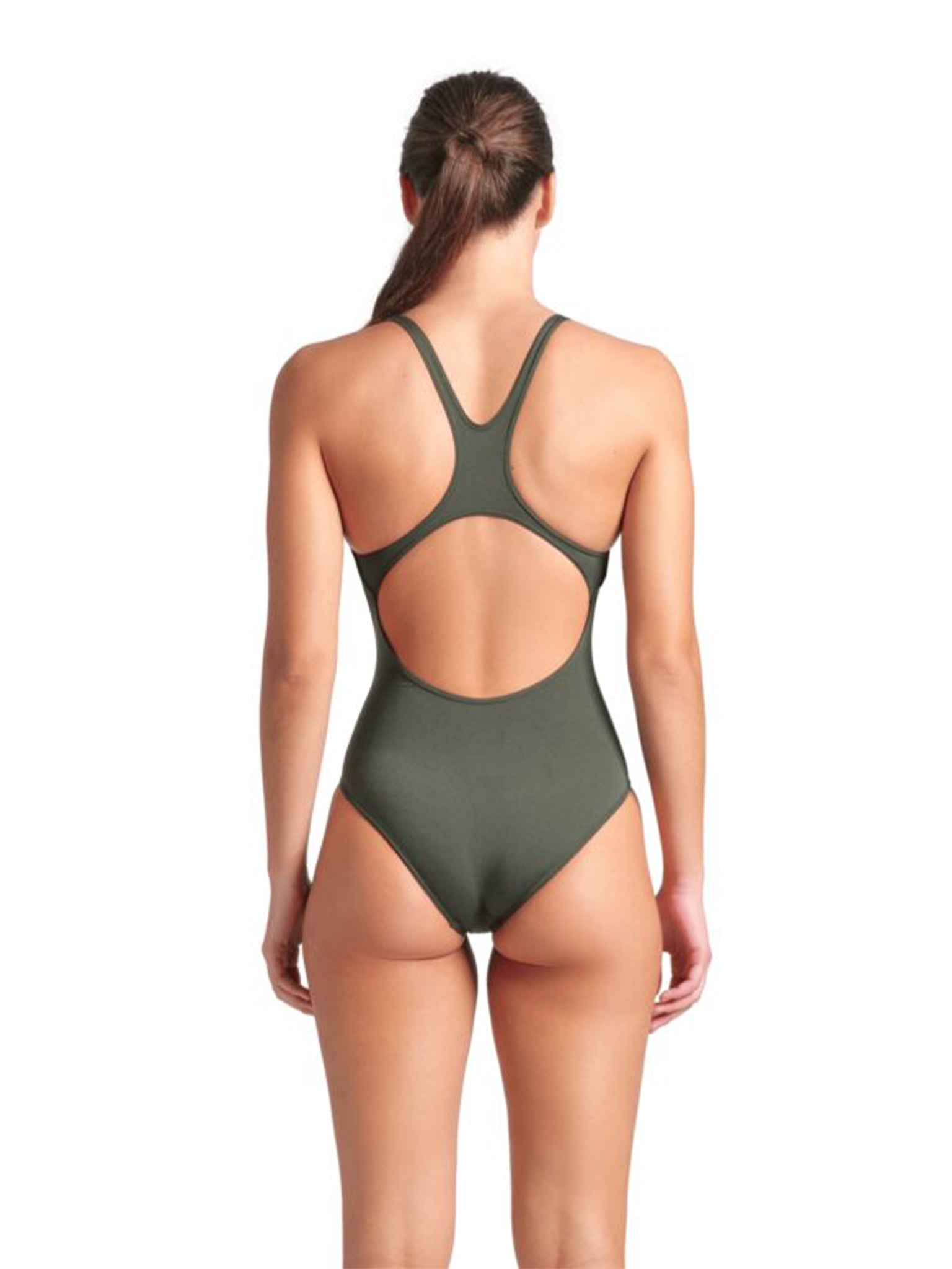 Maillot de bain une-pièce Team Swim Pro Solid pour femmes - Sauge/Artic Lime