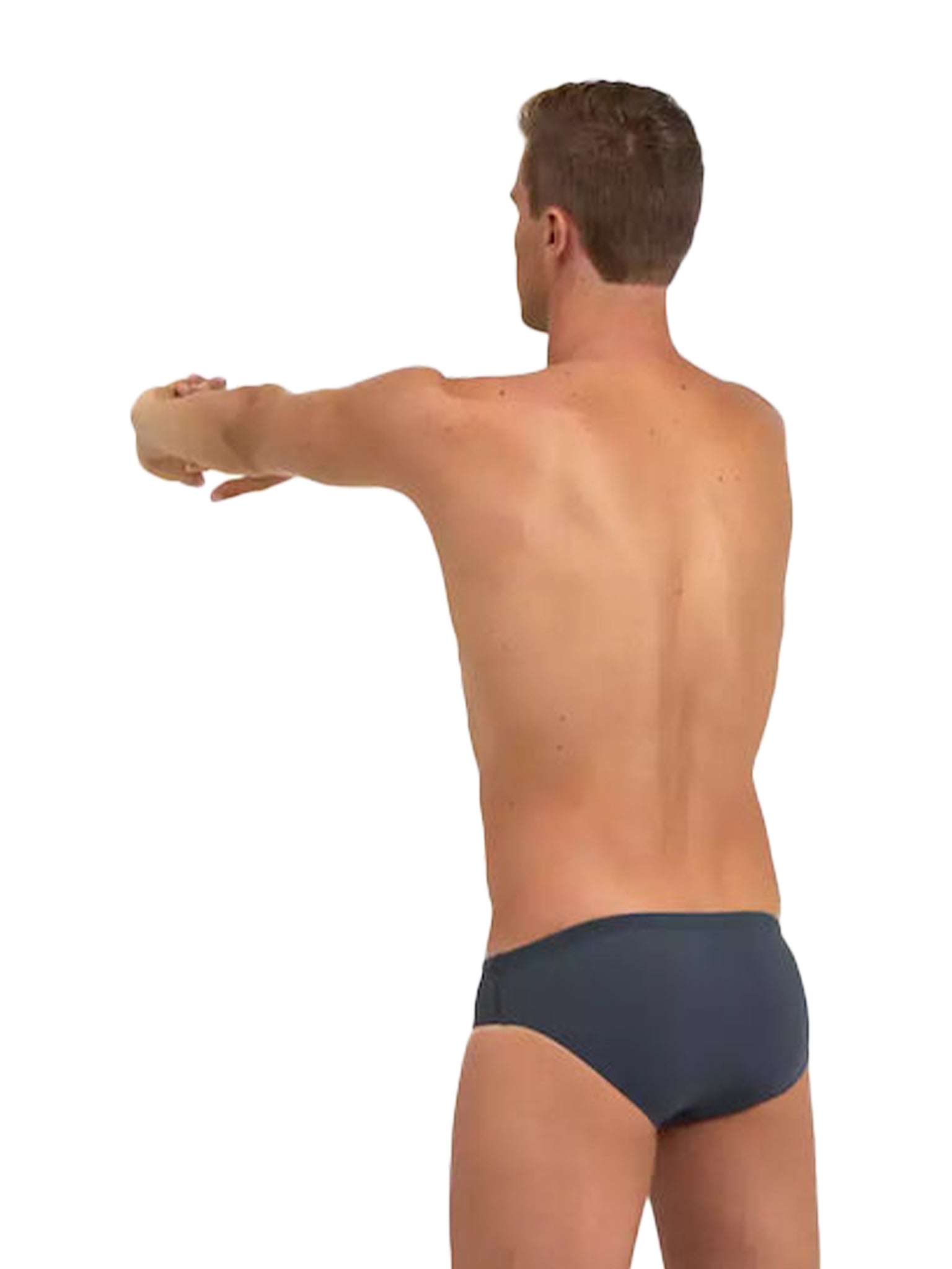 Men's Team Solid Brief Swimsuit - Asphalte