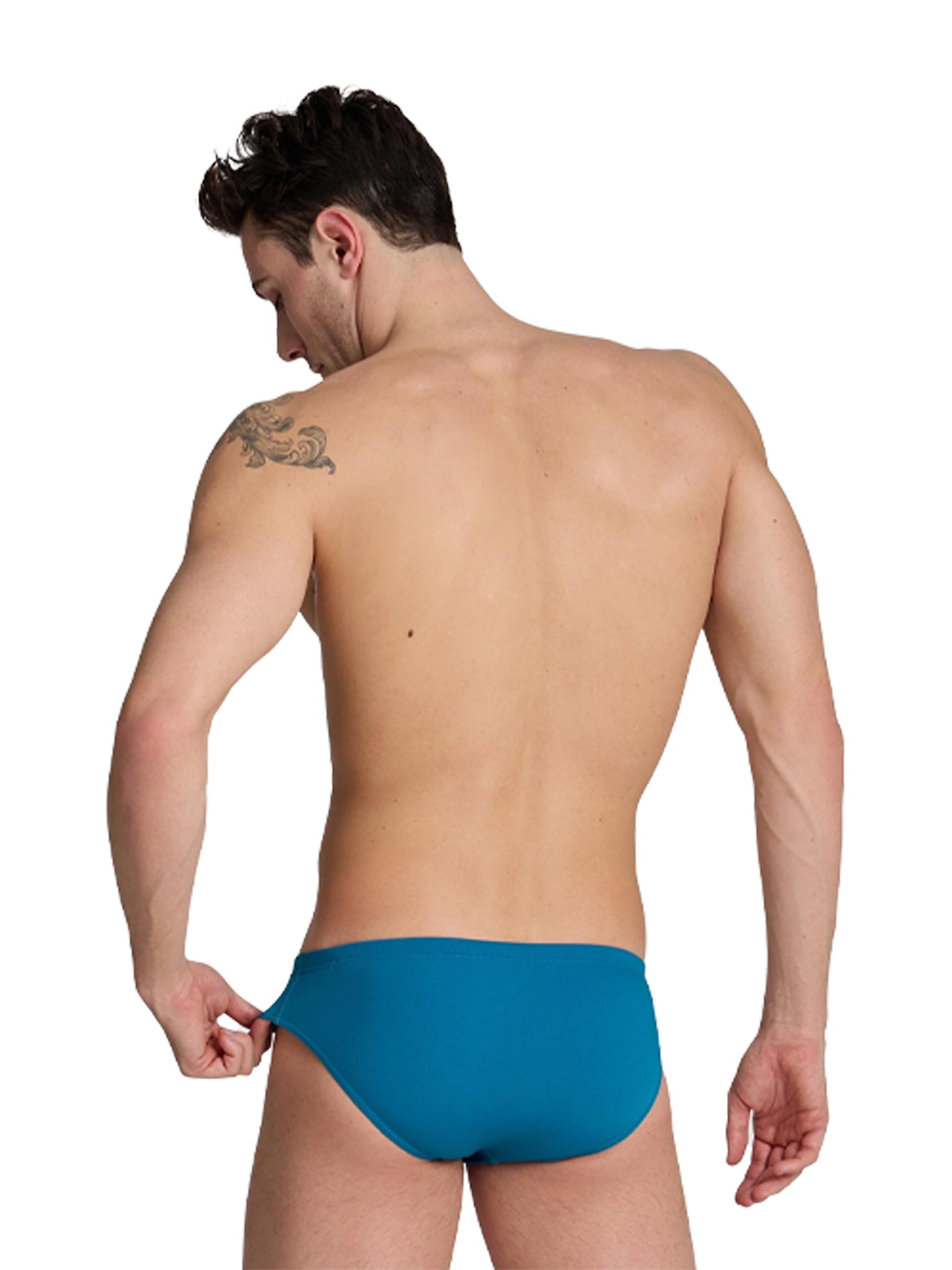 Brief de natation Team Solid pour hommes - Bleu cosmos