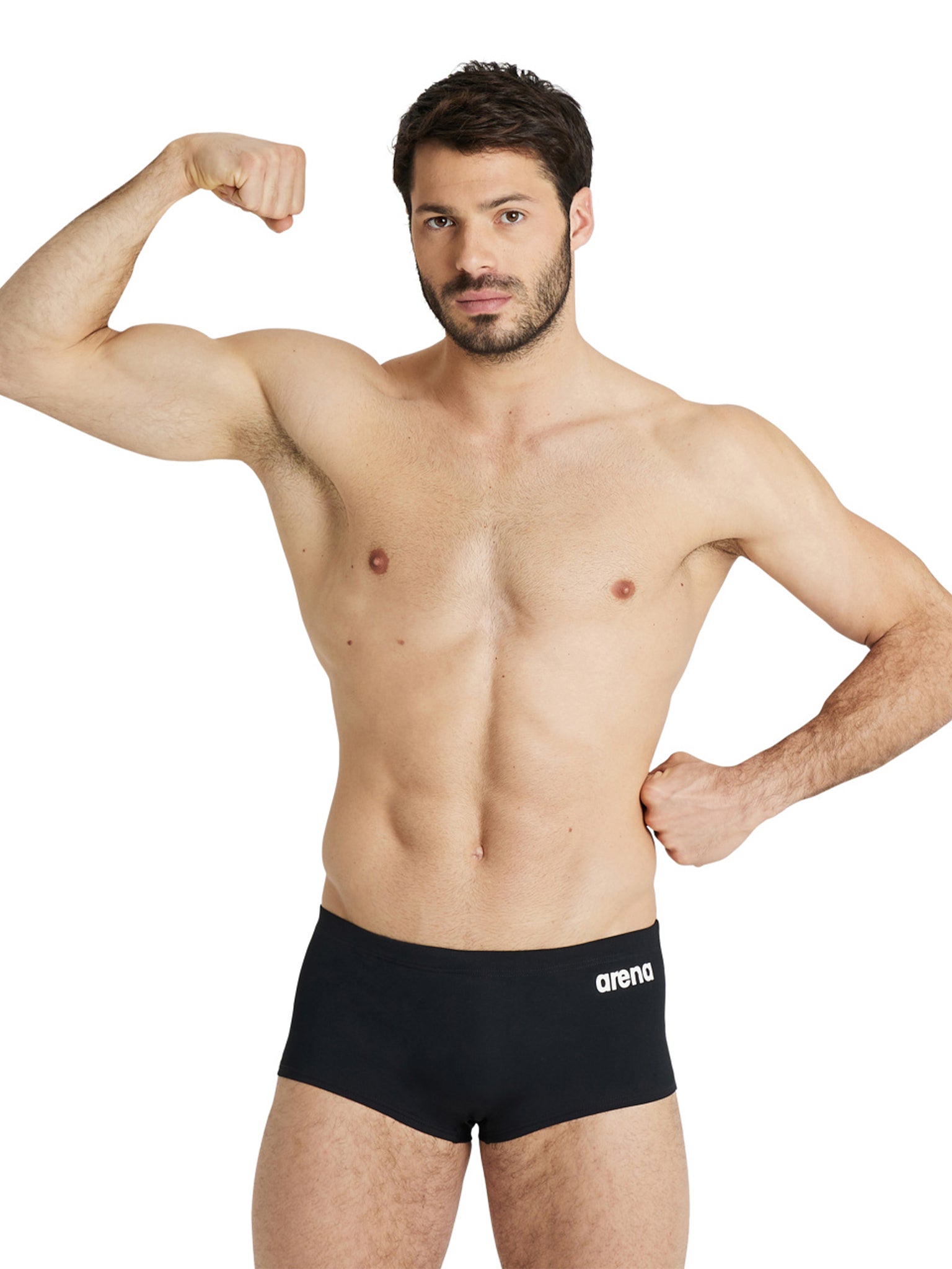 Men's Team Low Cut Brief Swimsuit - Black