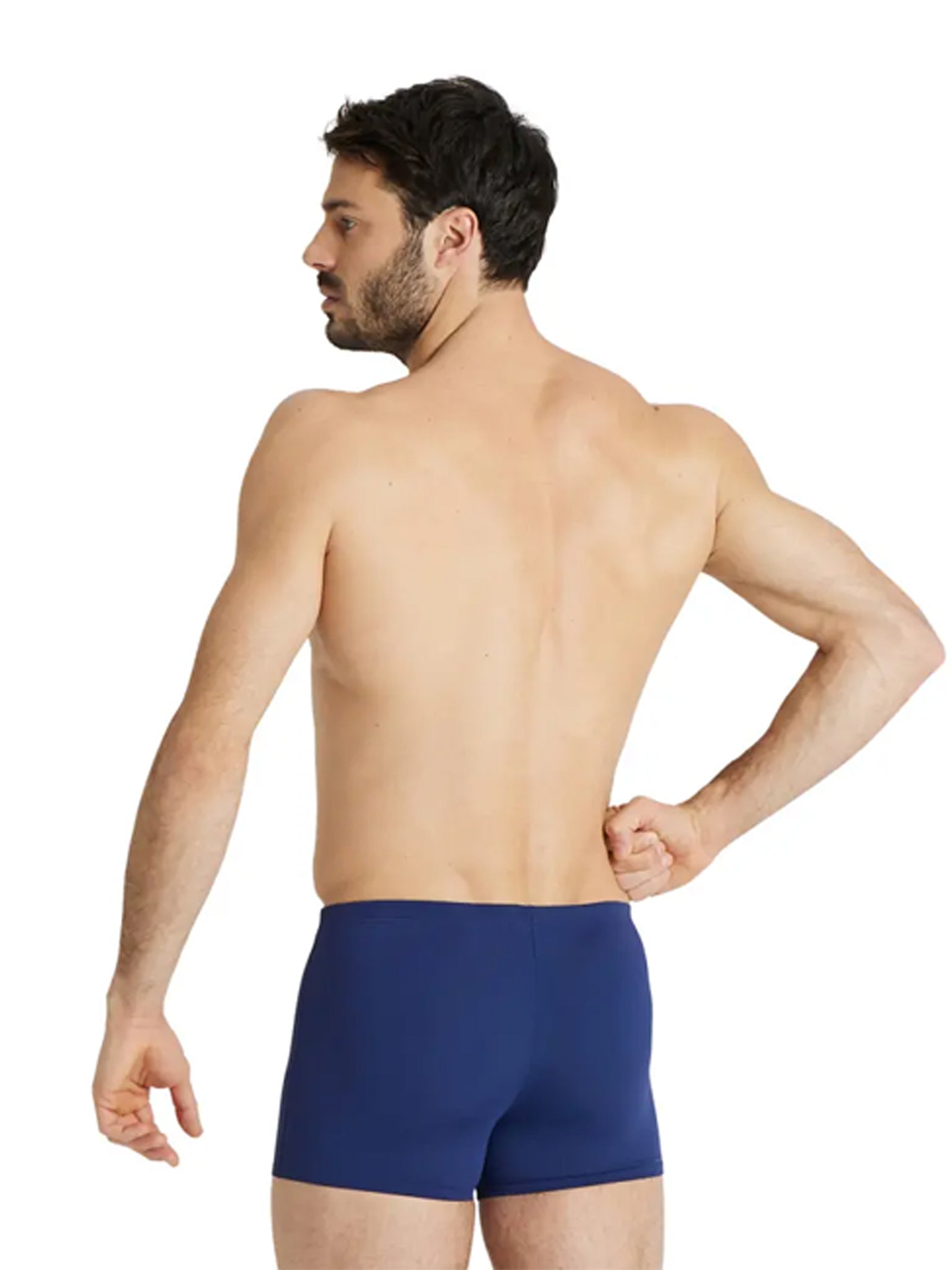 Maillot de natation coupe carrée Team Solid pour hommes - Marine