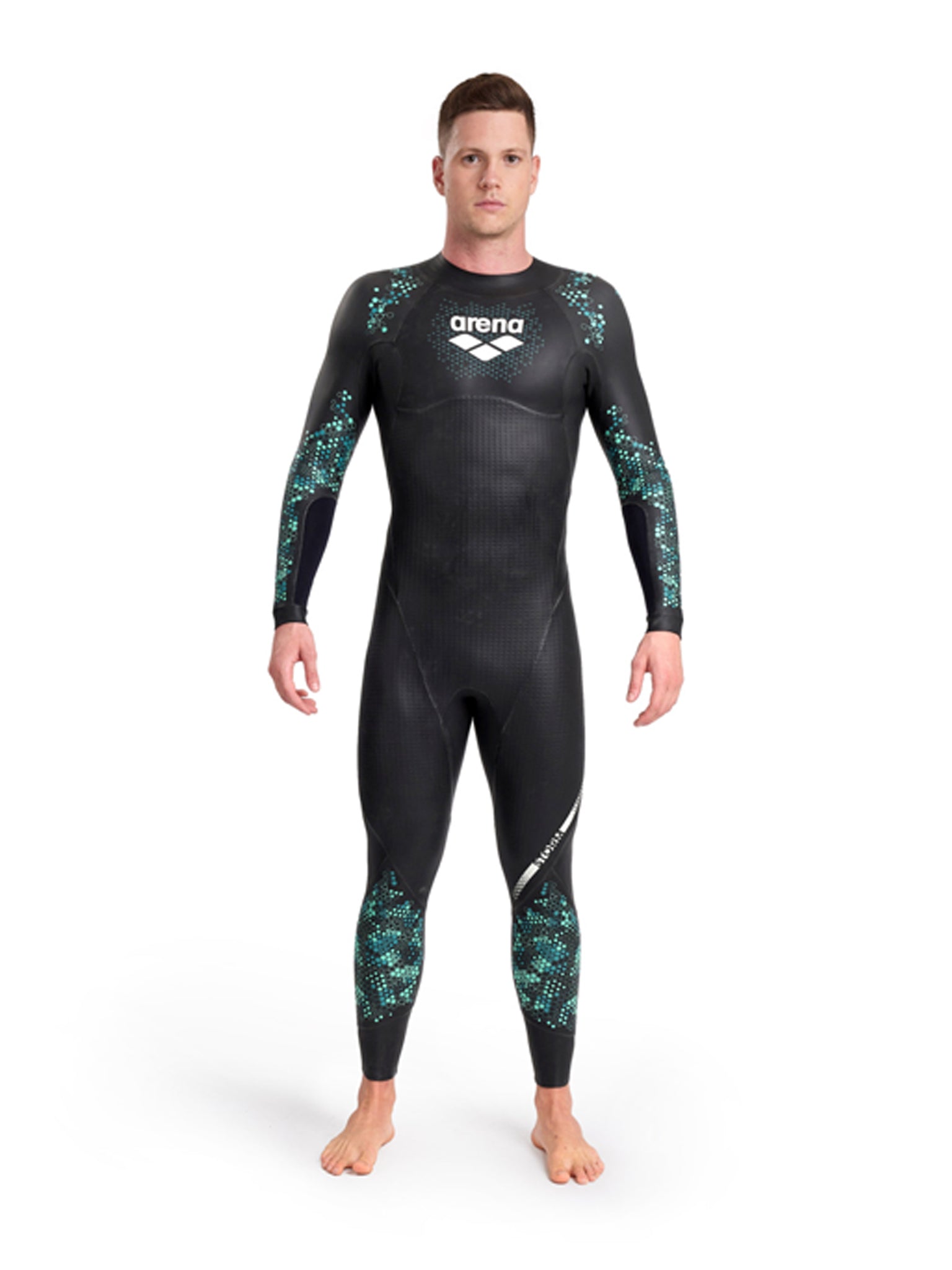 Combinaison d'eau libre Storm pour hommes - Corail/Bleu/Noir