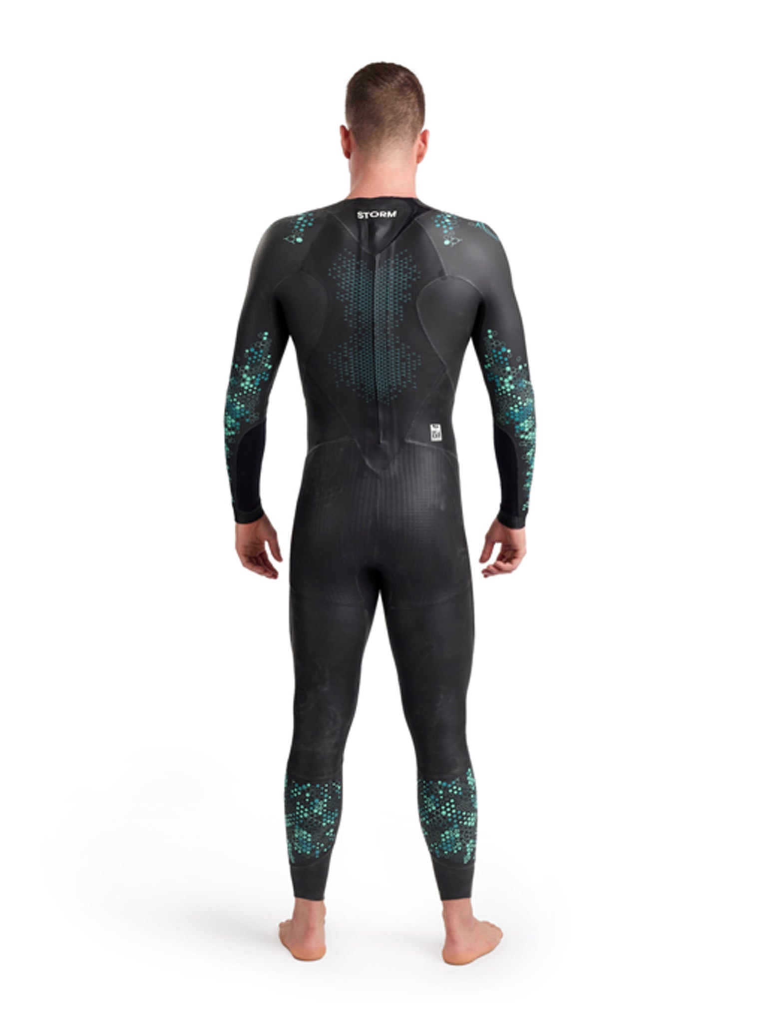 Combinaison d'eau libre Storm pour hommes - Corail/Bleu/Noir