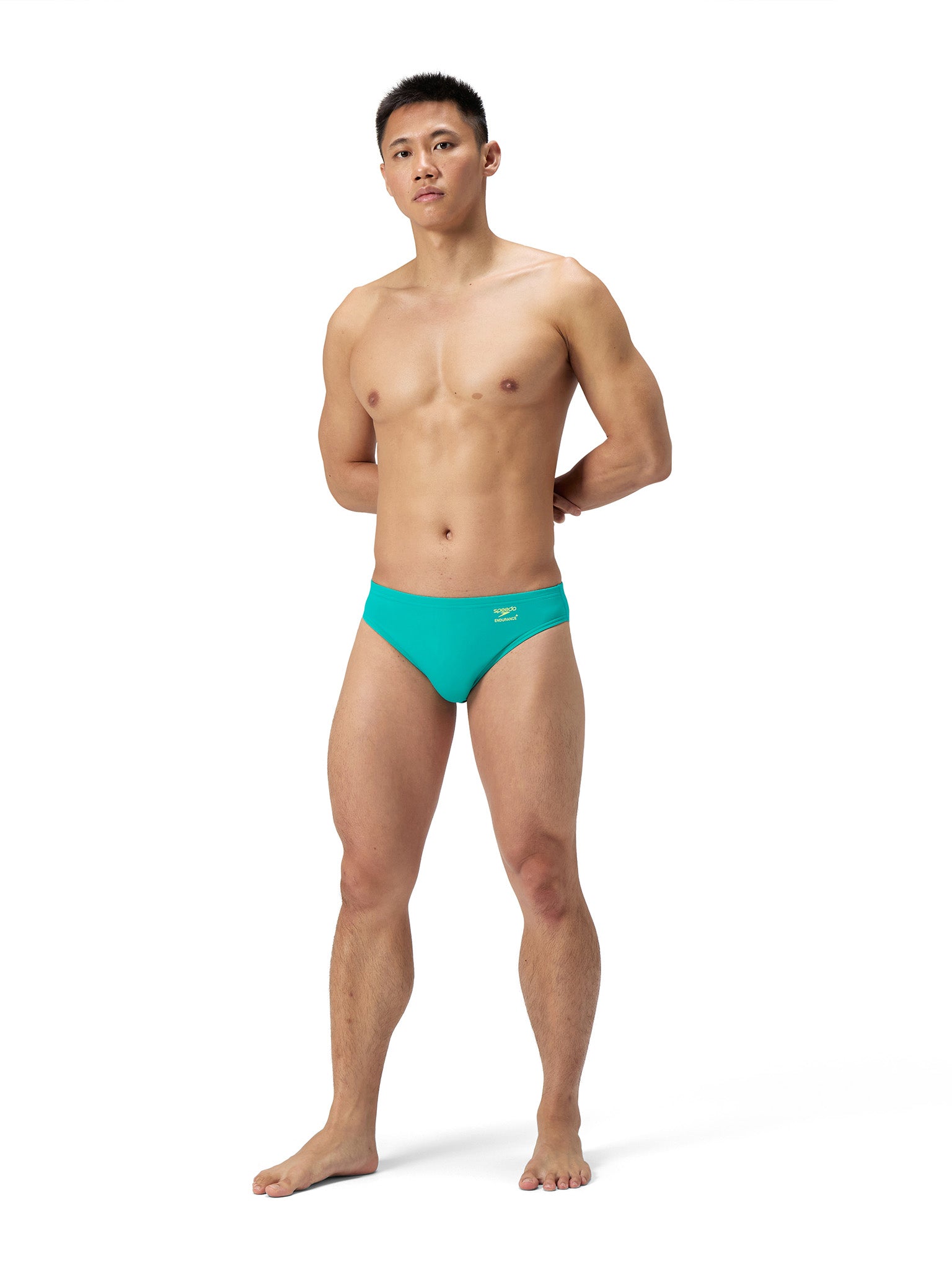 Brief de natation Solid pour hommes - Turquoise Gem