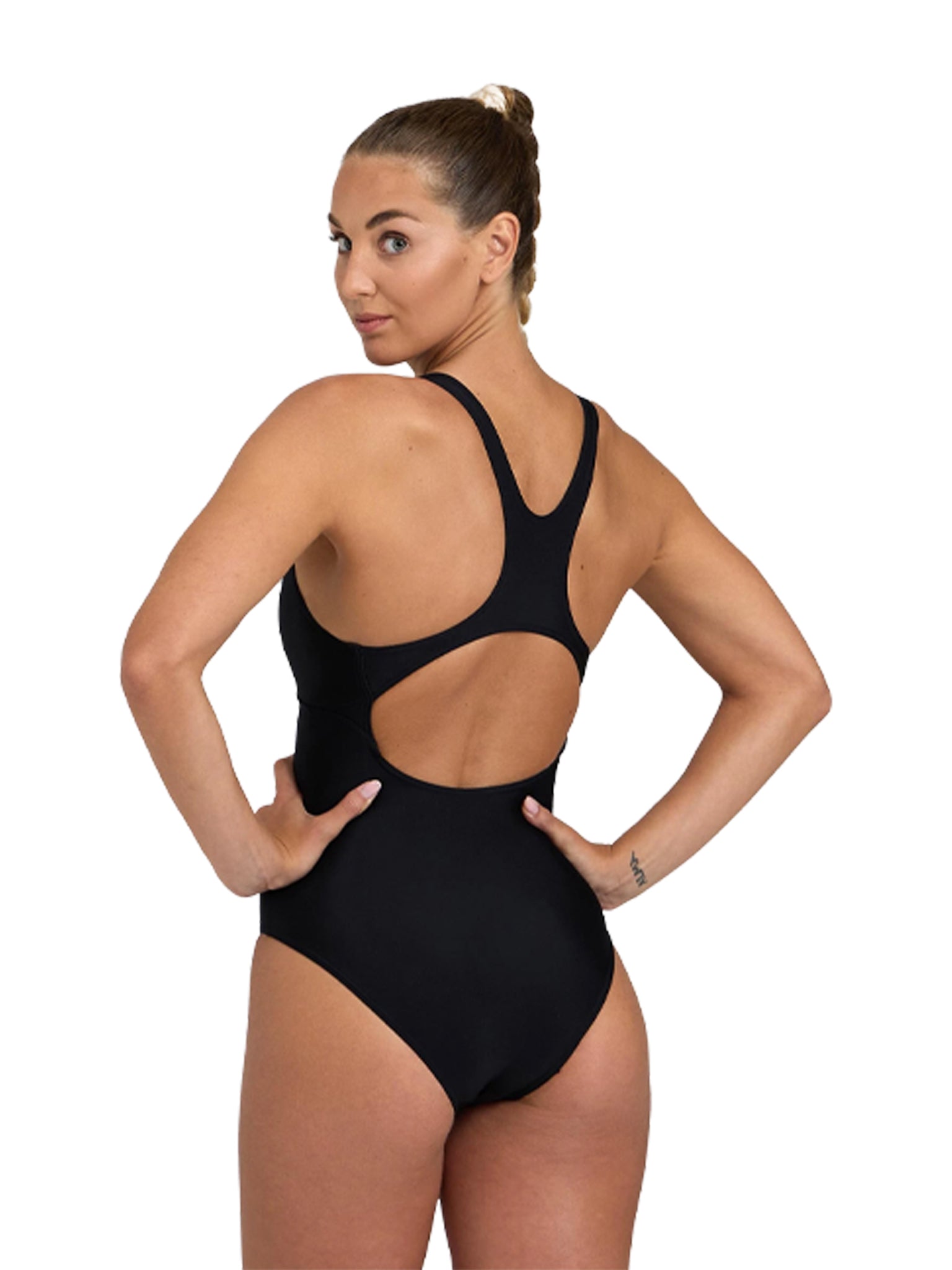 Maillot de bain une-pièce Solid Control Pro Back pour femmes - Noir