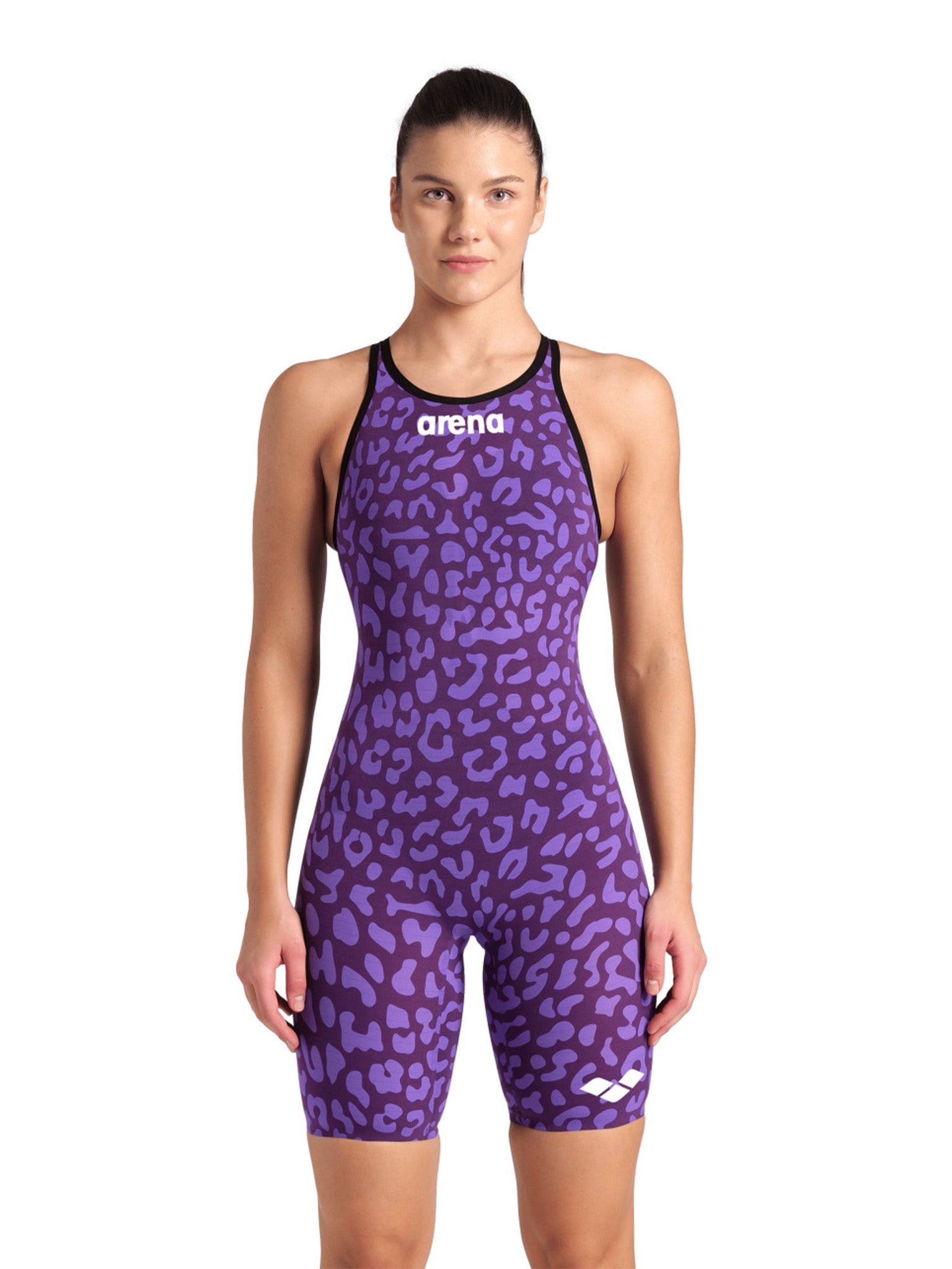 Women's Powerskin Carbon Air2 Open Back Racing Suit L.E. - Leopard Skin Violet