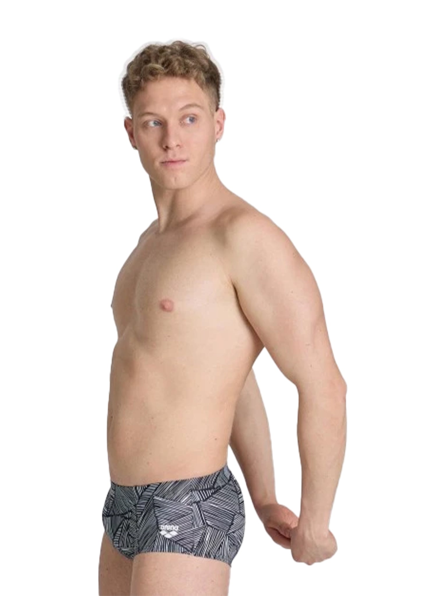 Men's Overview Low Waist Short Swimsuit - White/Multi