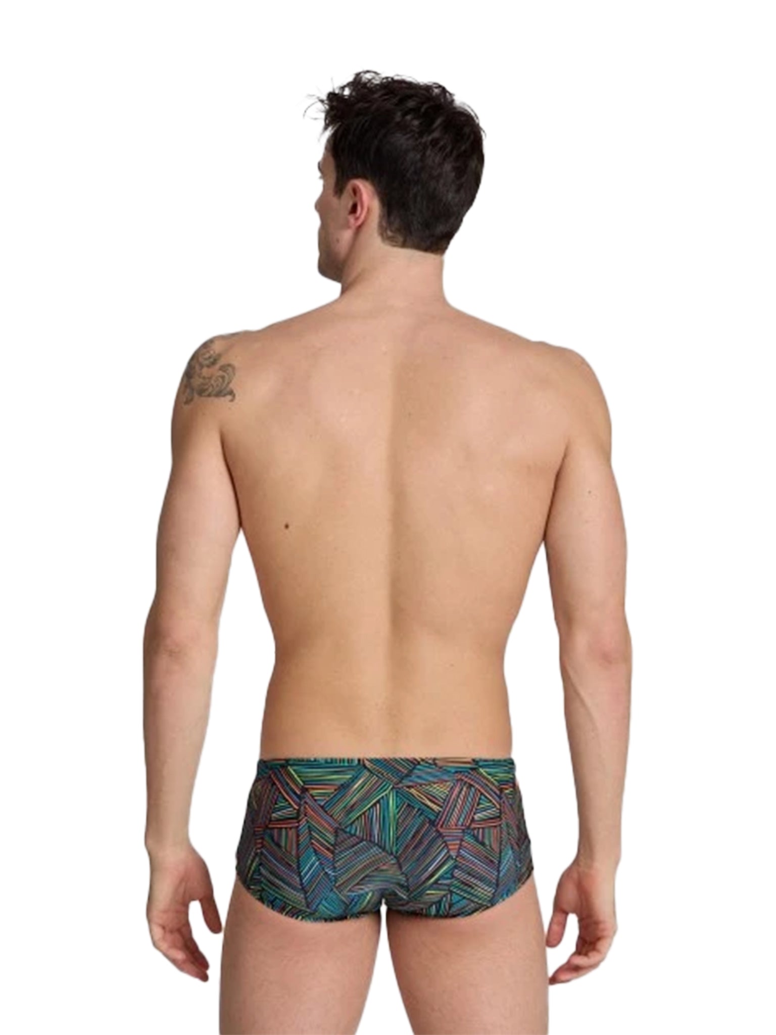 Men's Overview Low Waist Short Swimsuit - Black/Multi