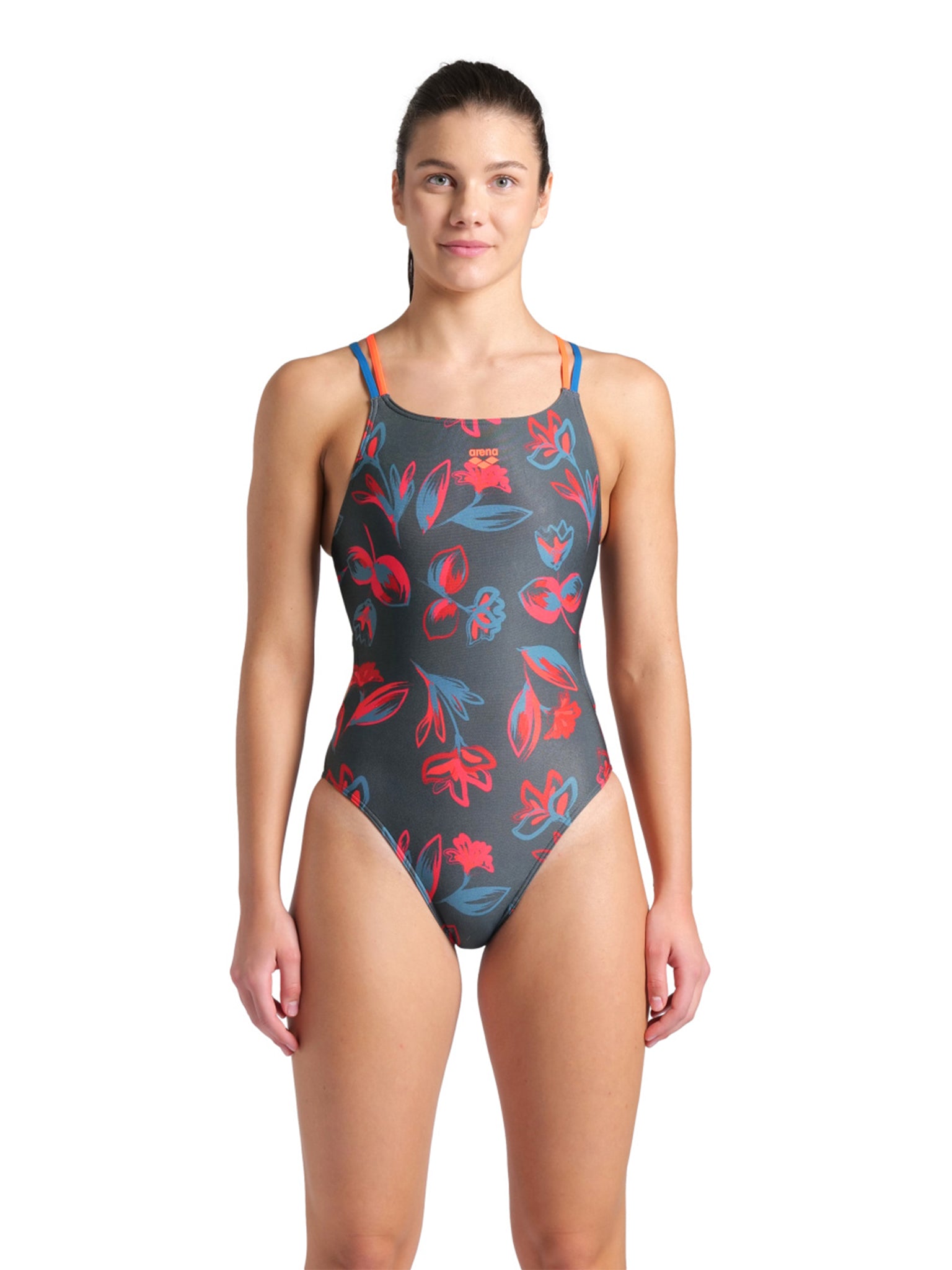 Maillot de bain une-pièce Floral Lace Plus Back pour femmes - Sauge foncé