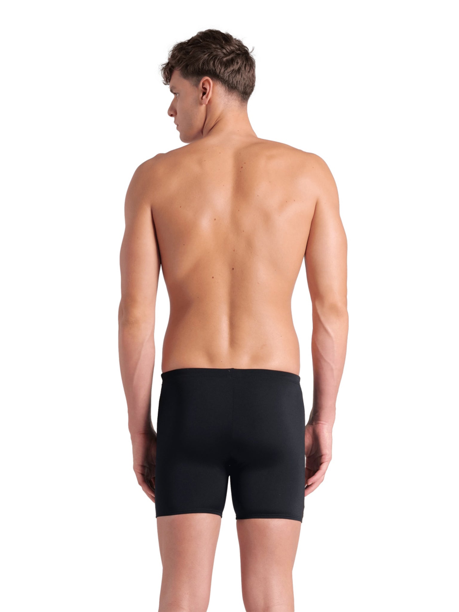 Men's Foggy Dots Square Legs Swimsuit - Black