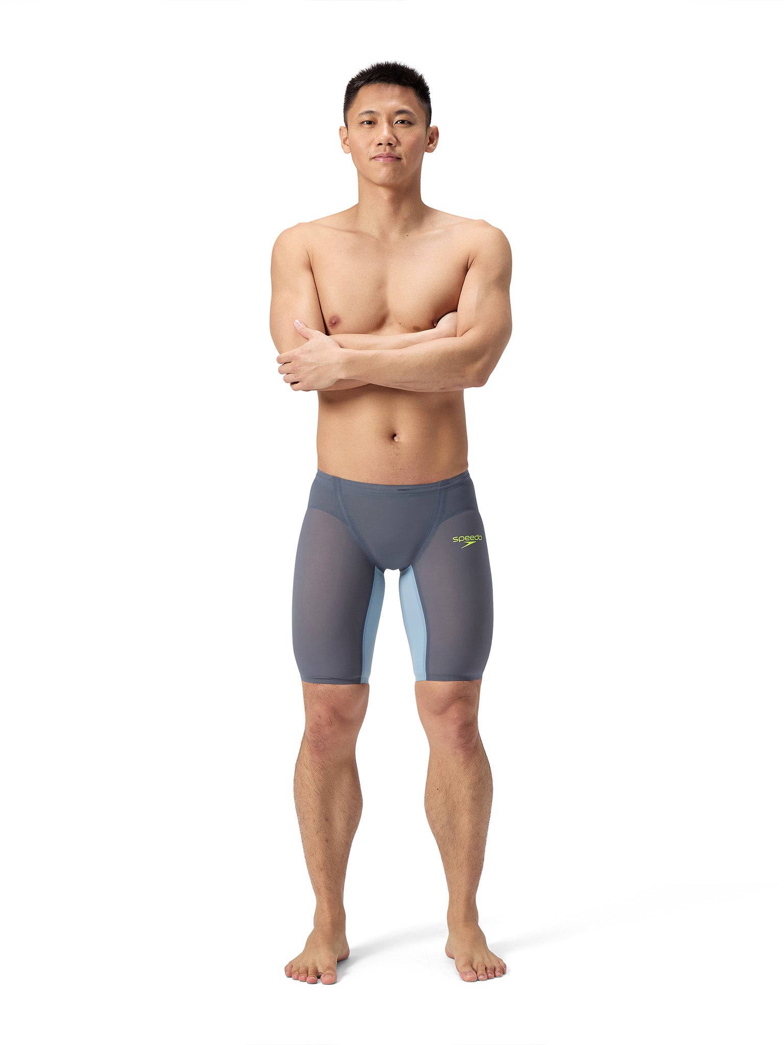 Maillot de compétition Fastskin LZR Pure Valor 2.0 Jammer pour hommes - Grey Lead/Acadia Blue