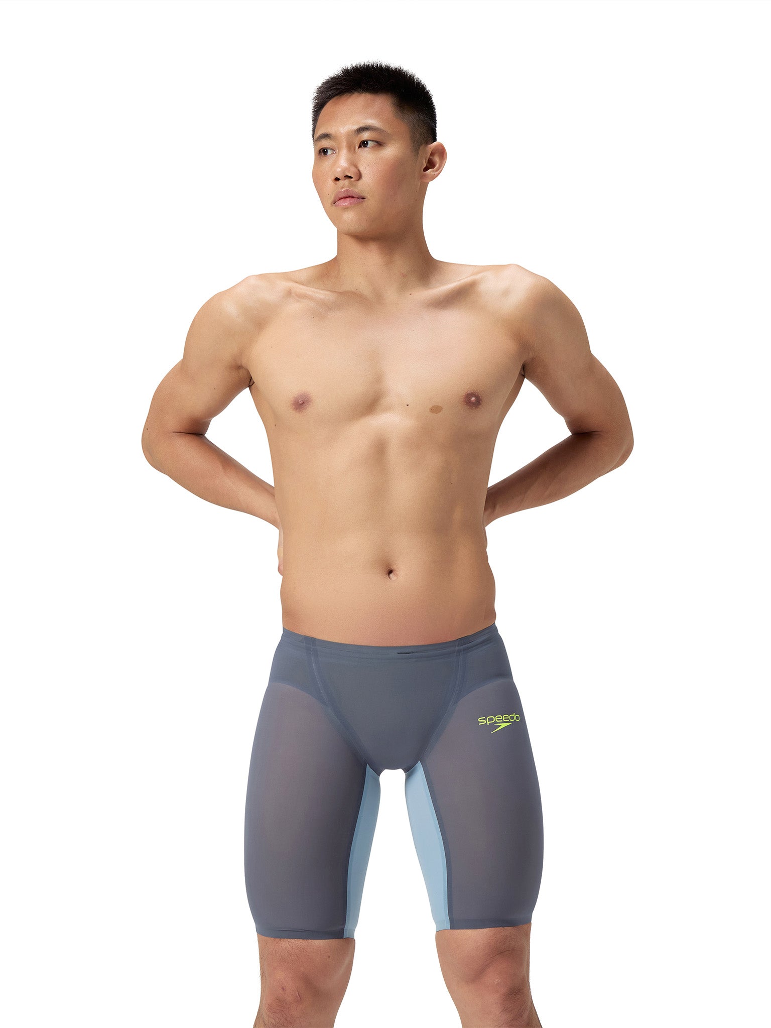 Maillot de compétition Fastskin LZR Pure Valor 2.0 Jammer pour hommes - Grey Lead/Acadia Blue