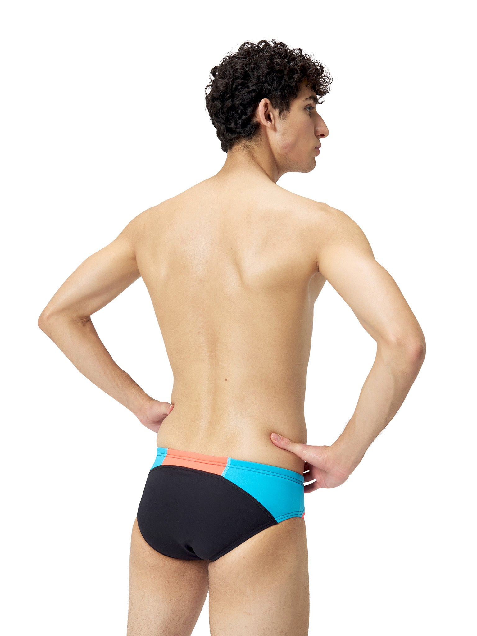 Brief de natation Colorblock One pour hommes - Siren Red
