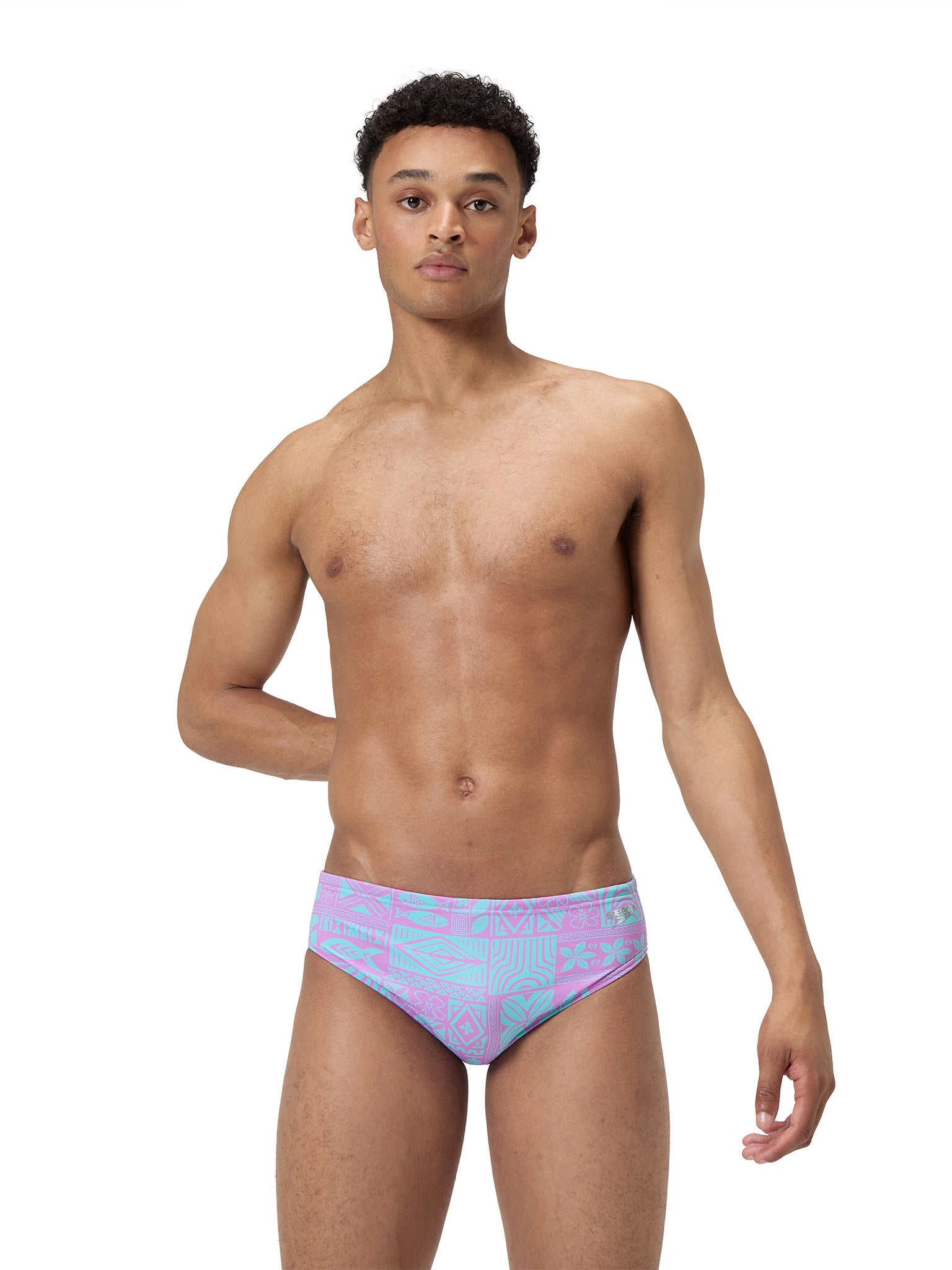 Brief de natation Printed One pour hommes - Neon Violet