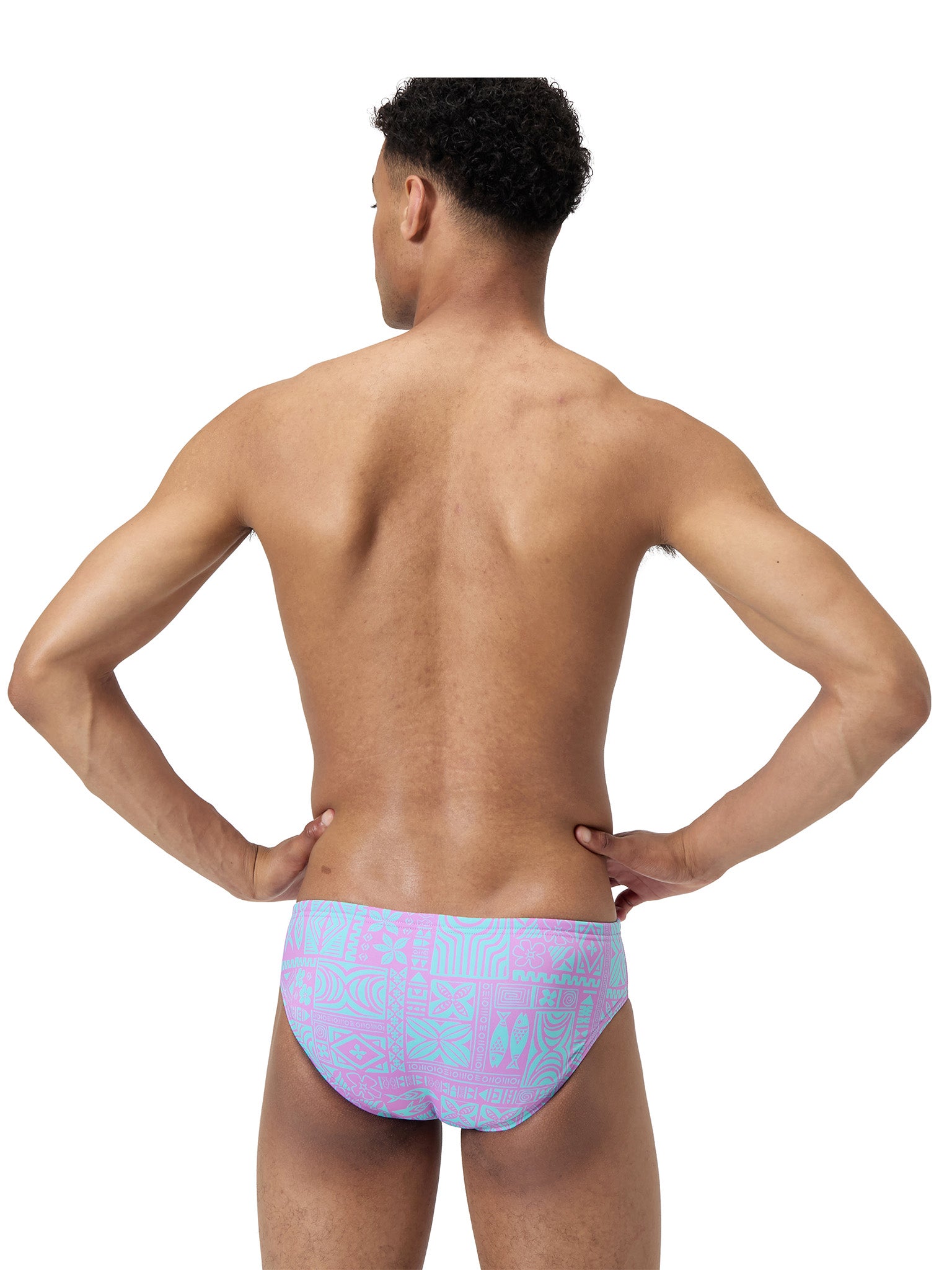 Brief de natation Printed One pour hommes - Neon Violet