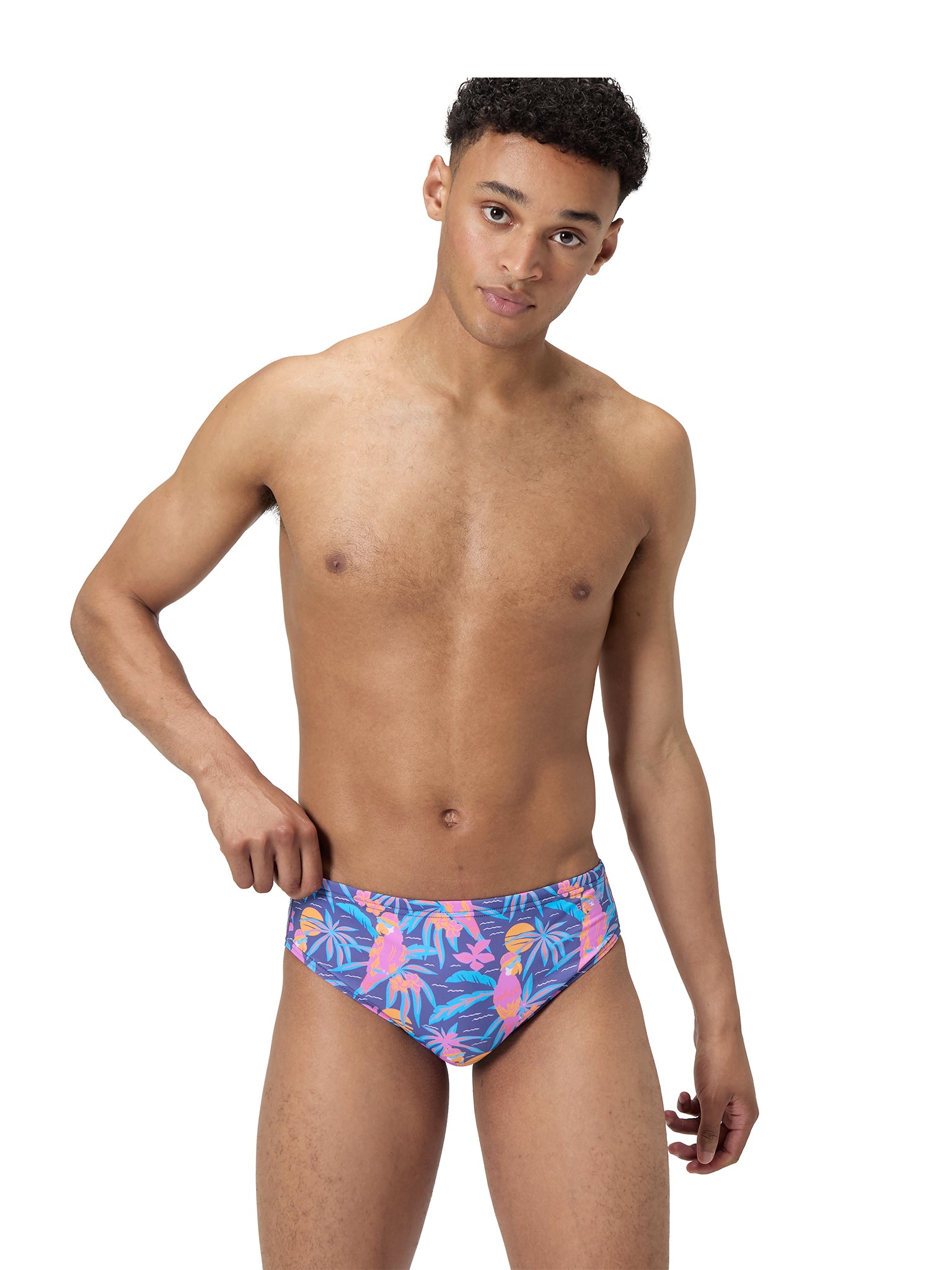Brief de natation Printed One pour hommes - Parrot Party