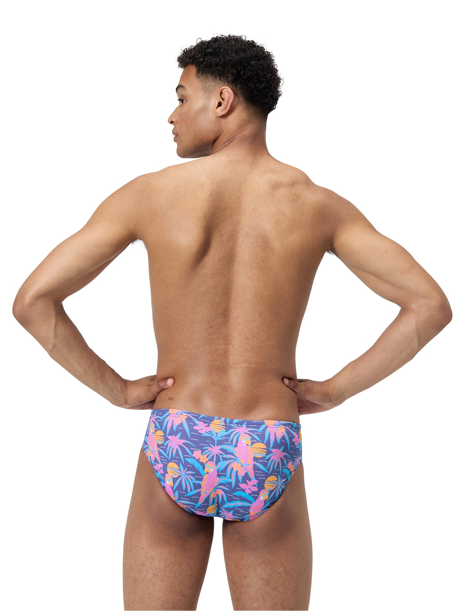 Brief de natation Printed One pour hommes - Parrot Party