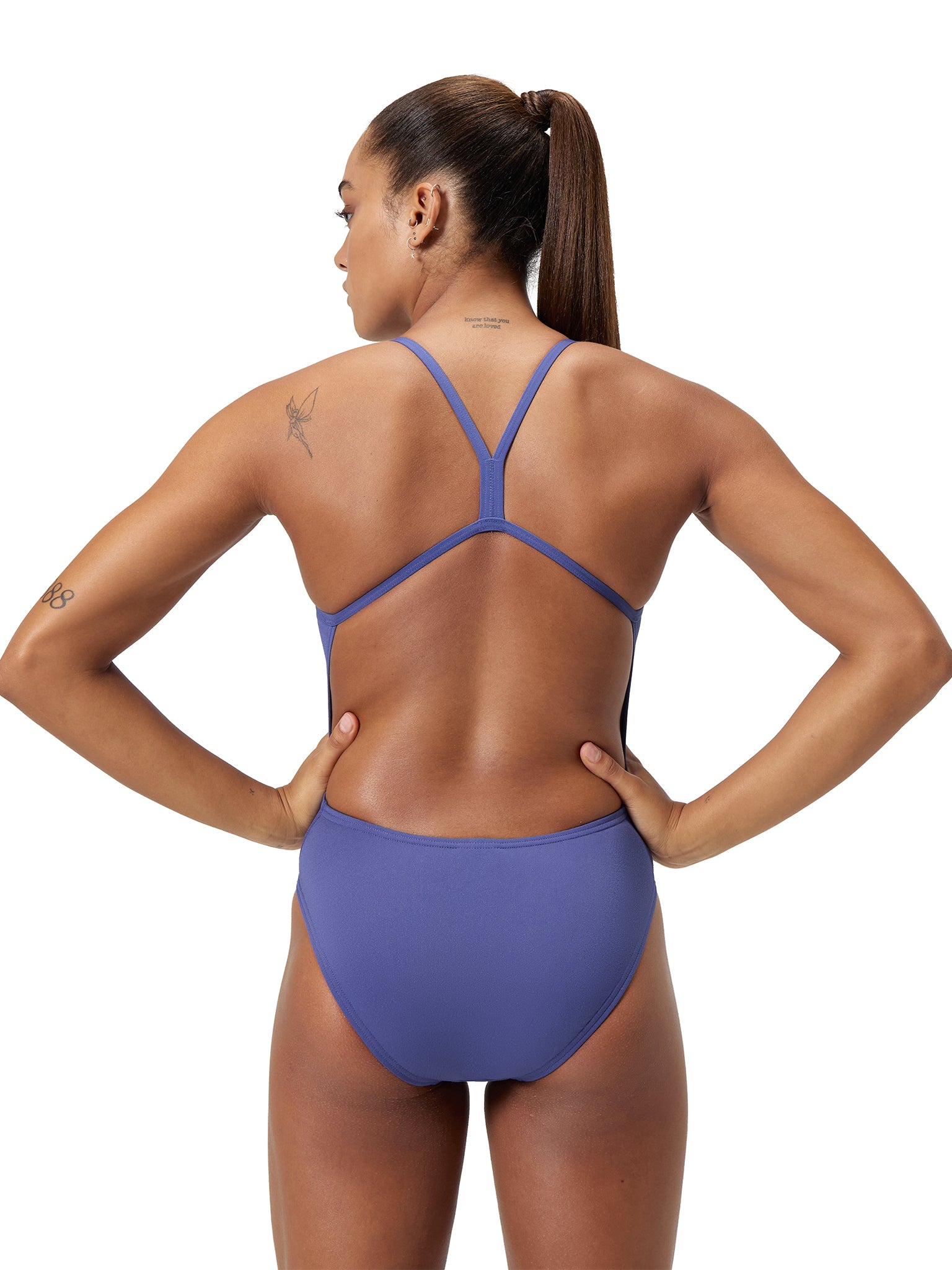 Maillot de bain une-pièce Solid V-Back pour femmes - Hapuna Blue