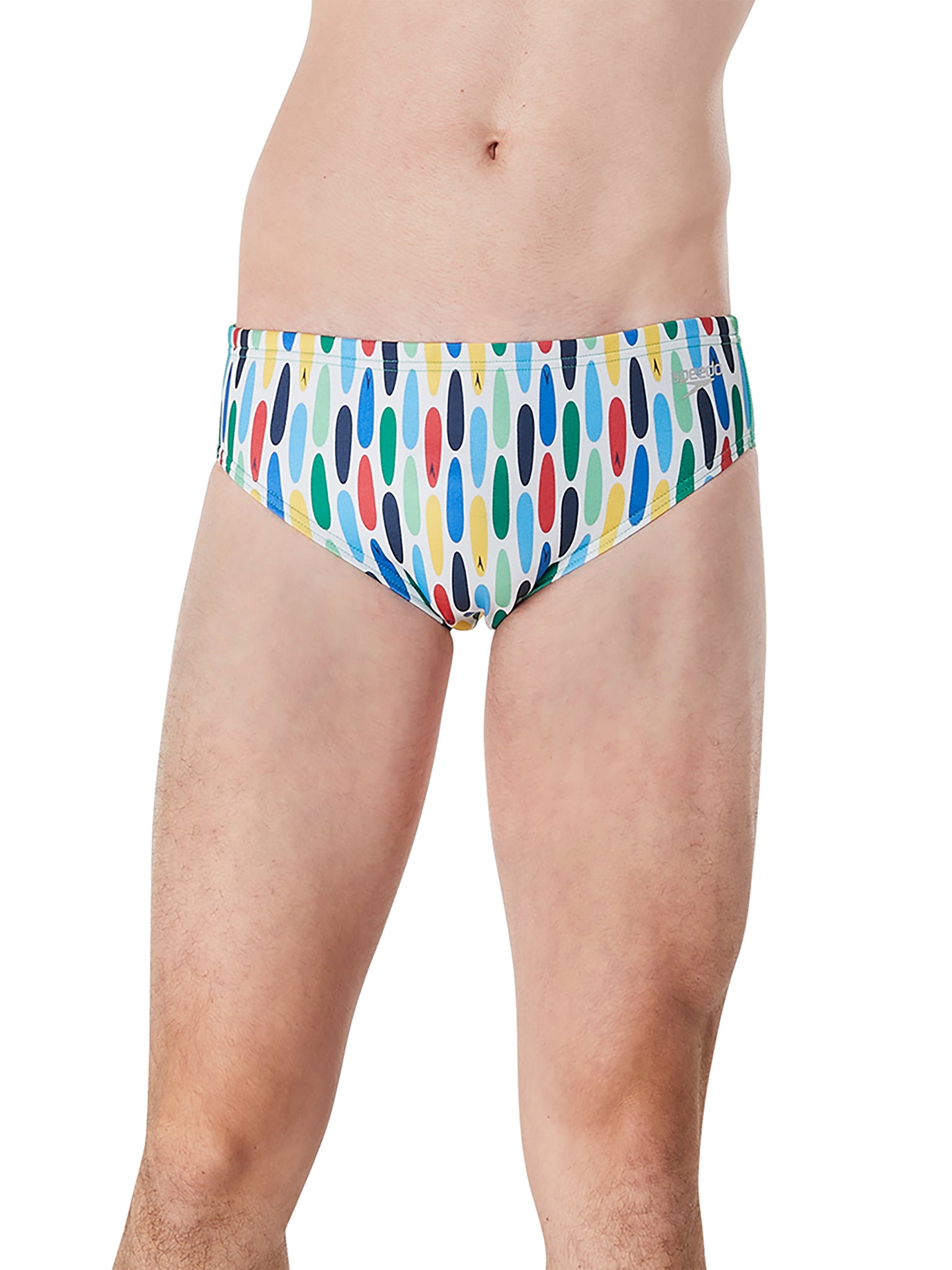 Men's Printed One Brief Swimsuit - Blue
