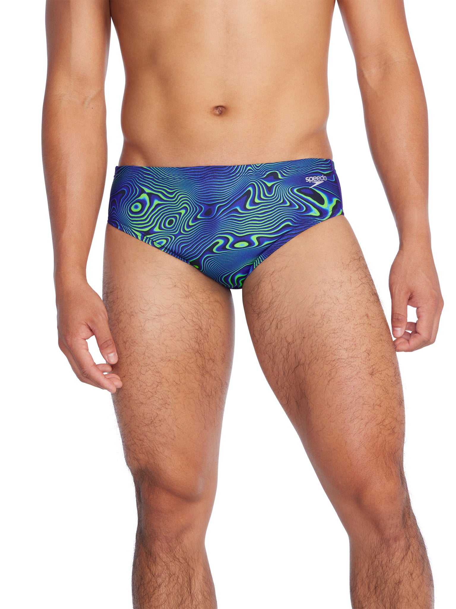 Brief de natation Printed One pour hommes - Neon Depths