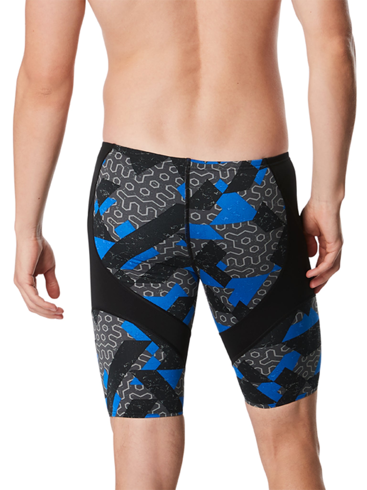 Cuissard de natation Ruse Blocks pour hommes - Noir/Bleu