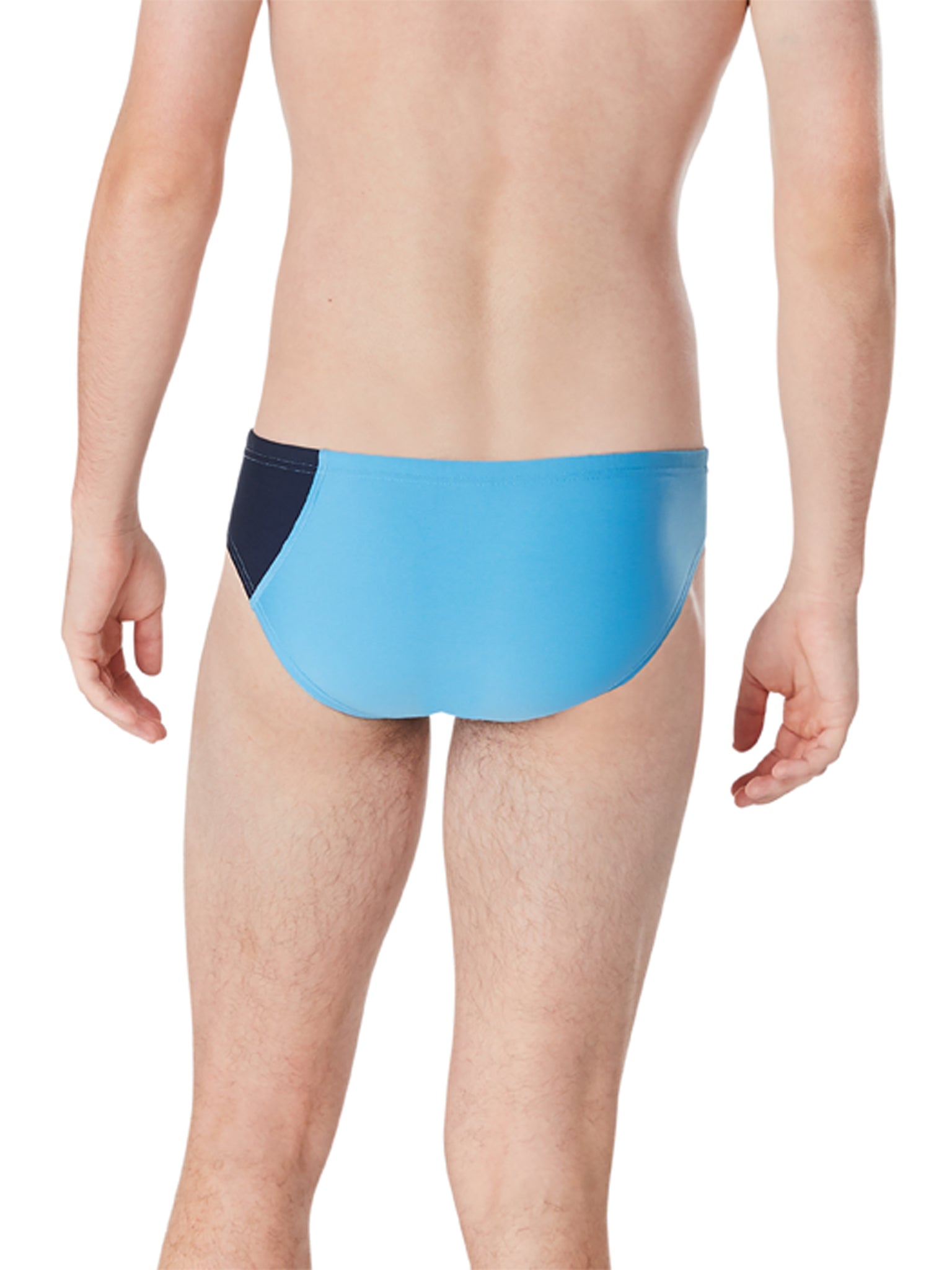 Brief de natation Asymetrical Colorblock One pour hommes - Bleu Azore