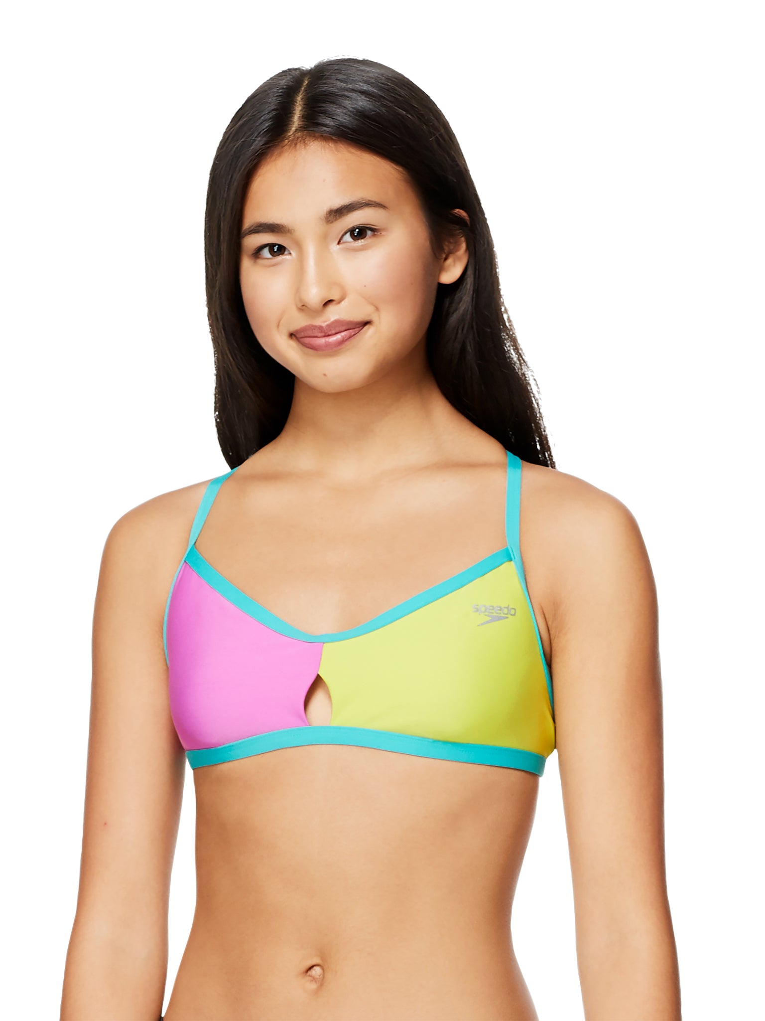 Haut de maillot de bain Tie Back Keyhole pour femmes - Mauve