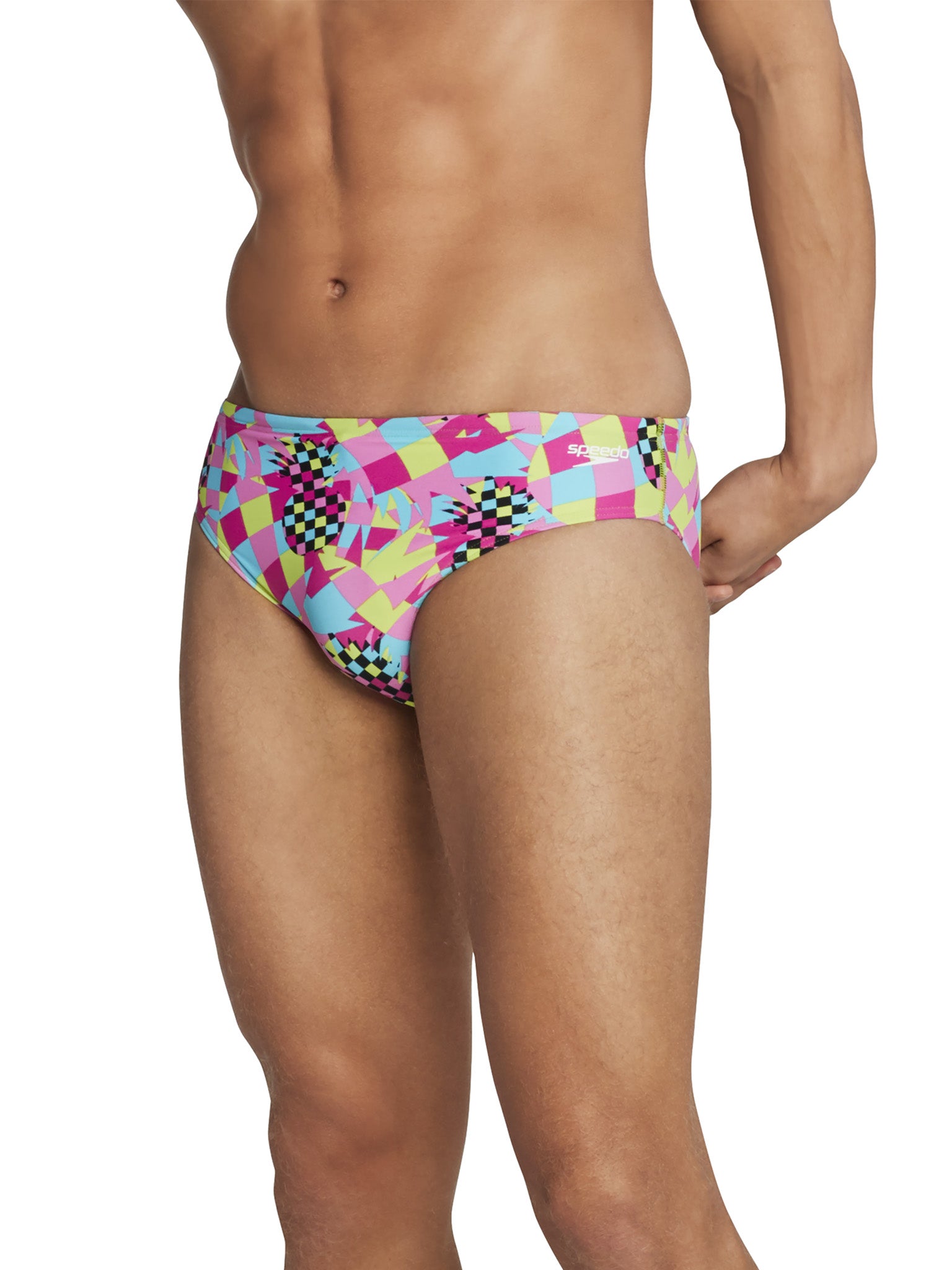 Brief de natation pour hommes - Turnz Rose/Turquoise