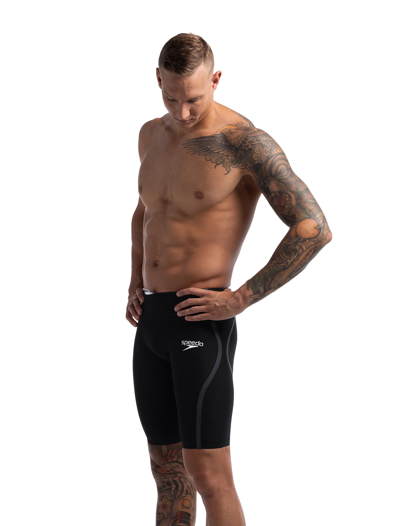 Maillot de compétition Fastskin LZR Pure Intent 2.0 High Waist Jammer pour hommes - Noir