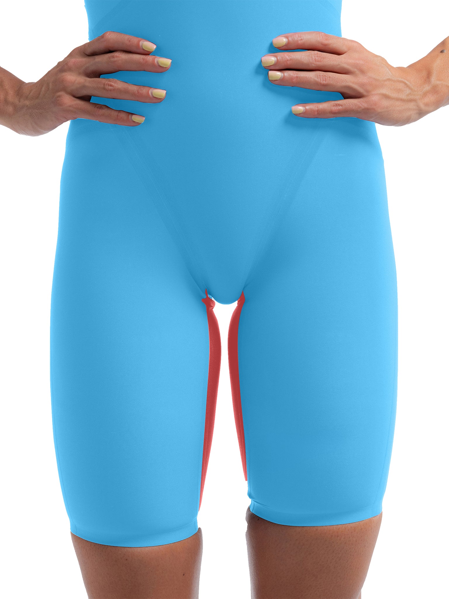Maillot de compétition Fastskin LZR Pure Valor 2.0 Kneeskin Open Back pour femmes - Picton Blue