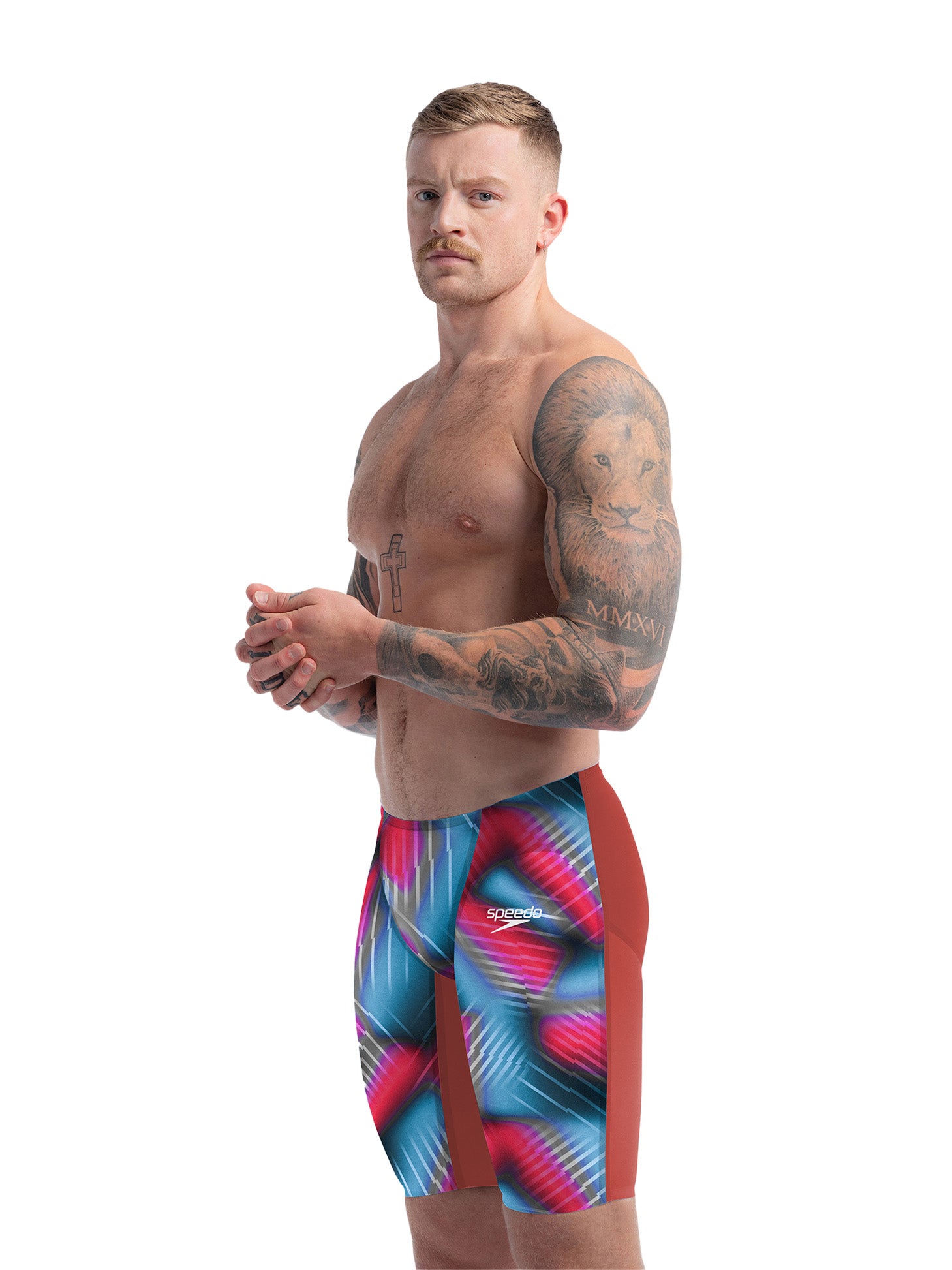 Men’s Fastskin LZR Pure Valor 2.0 Jammer Racing Suit - Red/Blue