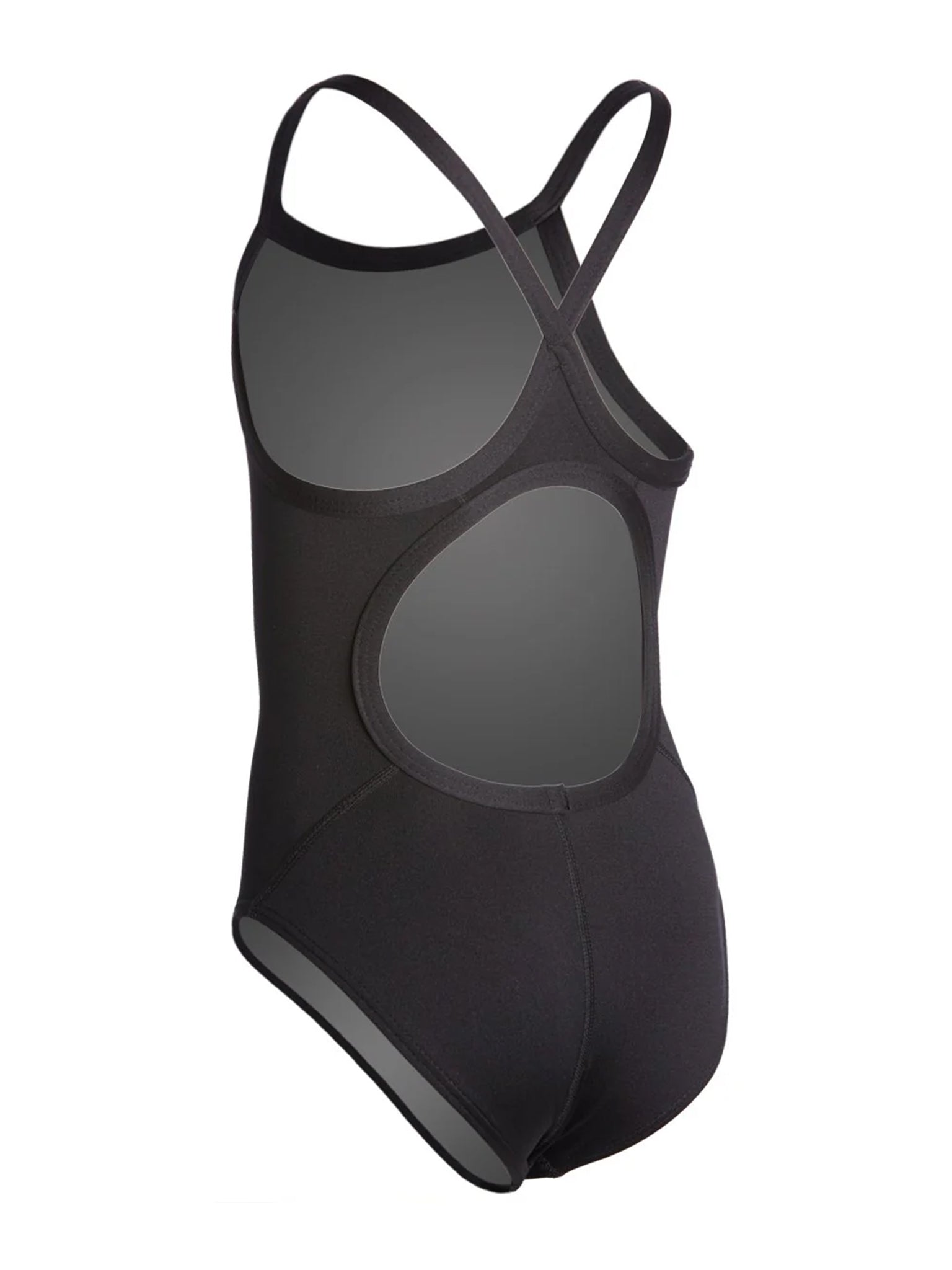 Girl's one-piece Diamondfit Durafast Elite Solid Swimsuit - Black